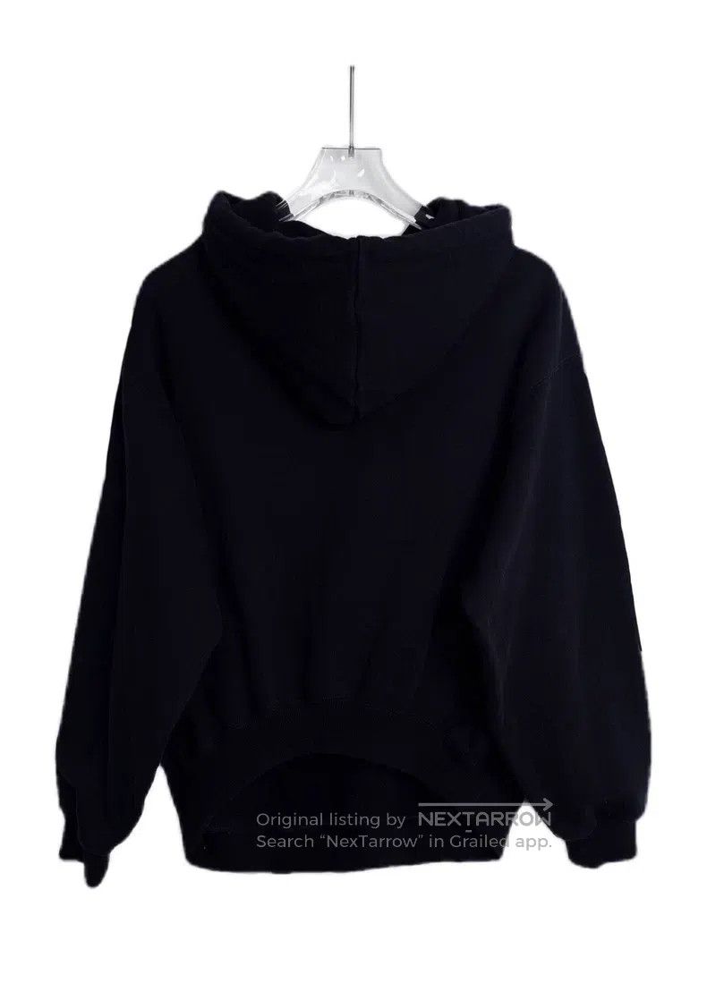 Balenciaga Balenciaga Black Logo Embroidered Cotton Hooded Drawstring Size US XS / EU 42 / 0 - 2 Thumbnail