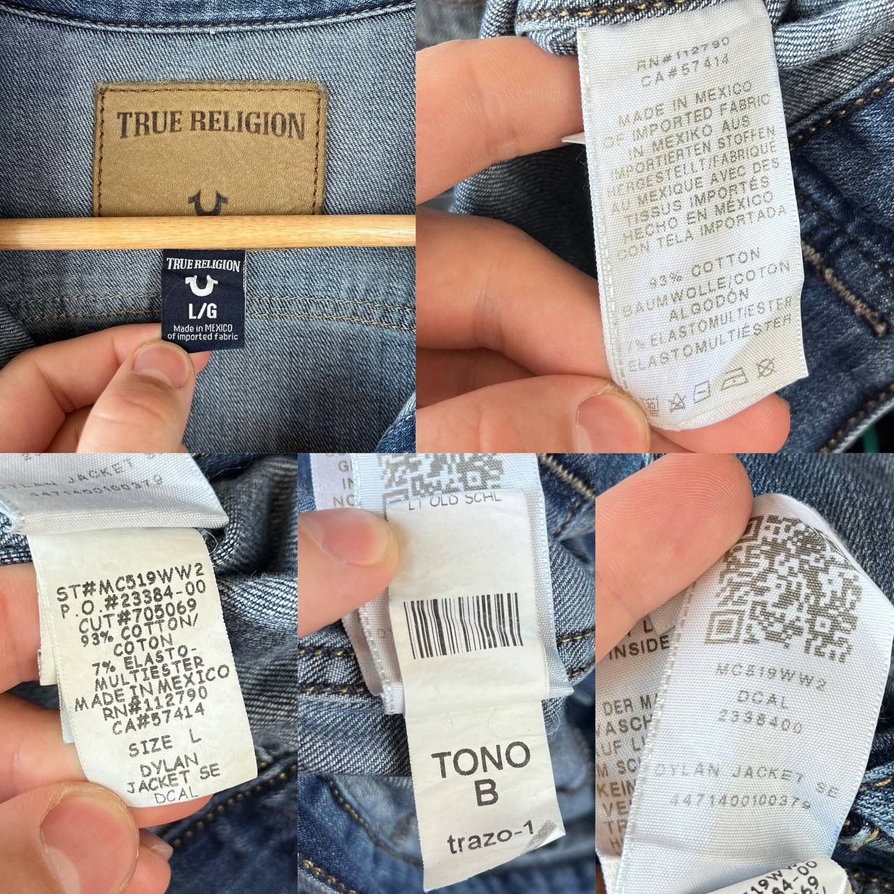 True Religion × Vintage Vintage True Religion Dylan Big Logo Jean Denim Jacket Size US L / EU 52-54 / 3 - 10 Thumbnail