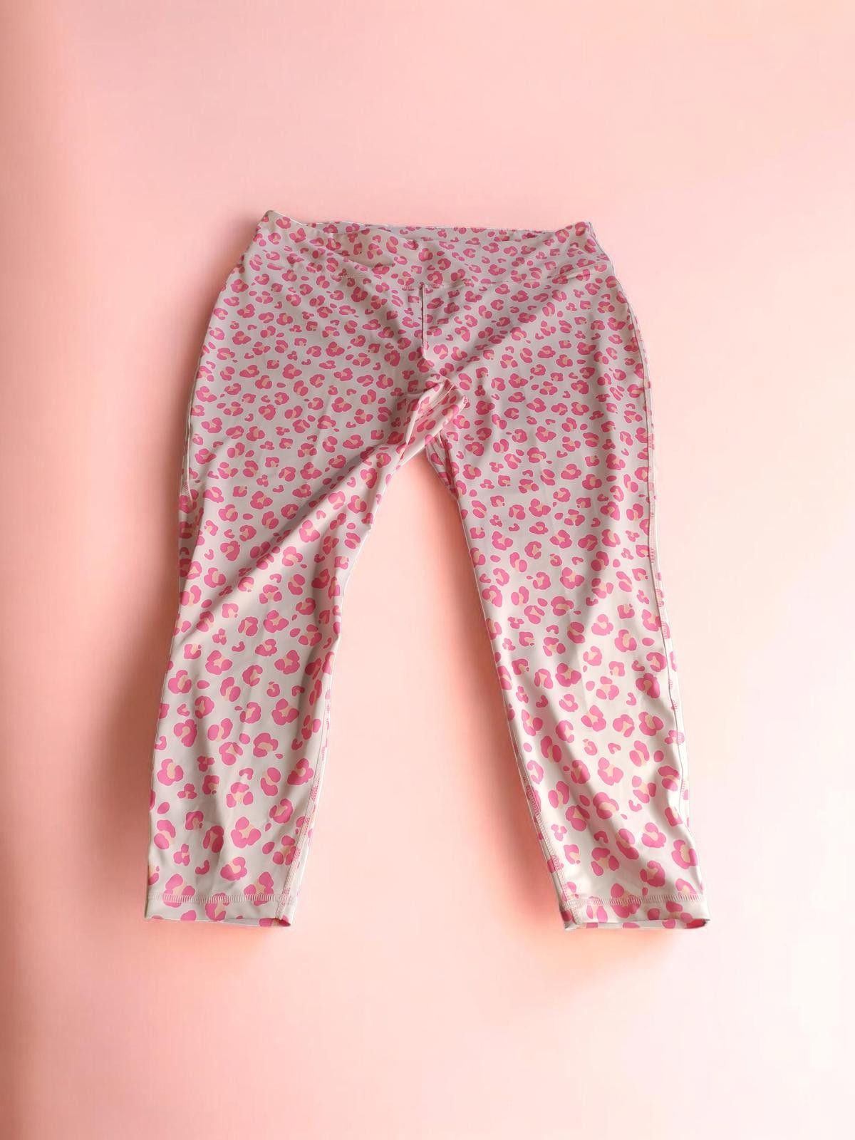 Other Cabana by Crown & Ivy Pink Animal Print Leggings Size 4X Size 42" / US 20 - 3 Thumbnail