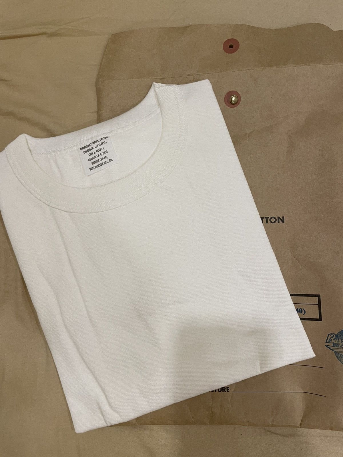 image of Buzz Ricksons Buzz Rick’S Son T Gov T Shirt Size M in White, Men's
