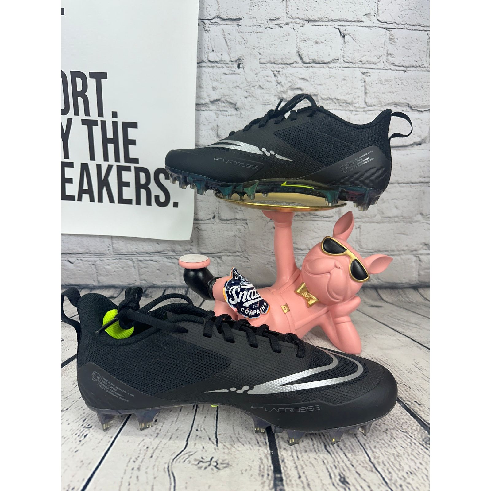 Nike Nike Alpha Huarache 8 Pro Lax Mens 11.5 Black Lacrosse Cleat Size US 12 / EU 45 - 6 Thumbnail