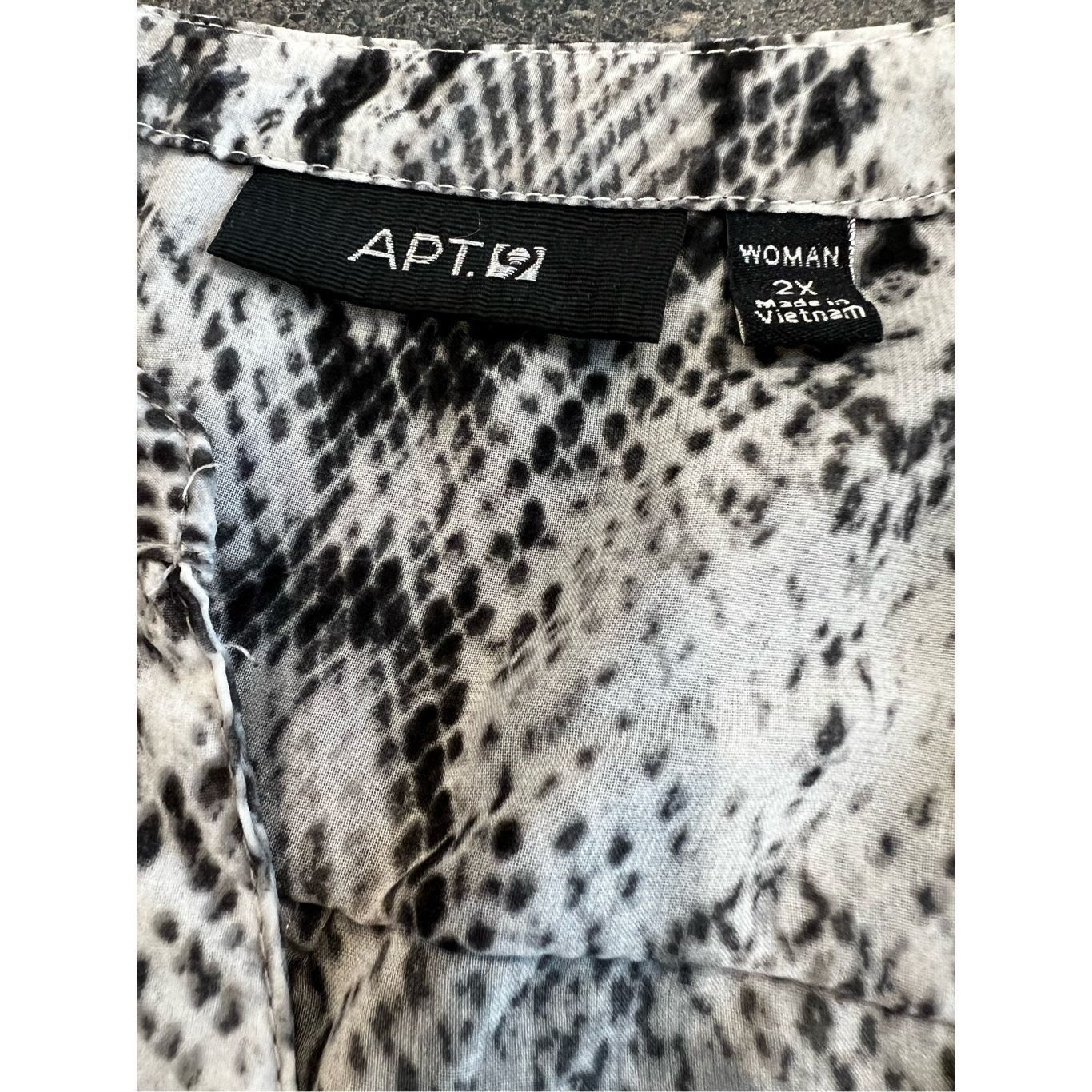 Apt. 9 Apt. 9 Animal Print Snakeskin Pattern Sheer Popover Roll Tab Size XXL / US 16-18 / IT 52-54 - 9 Thumbnail