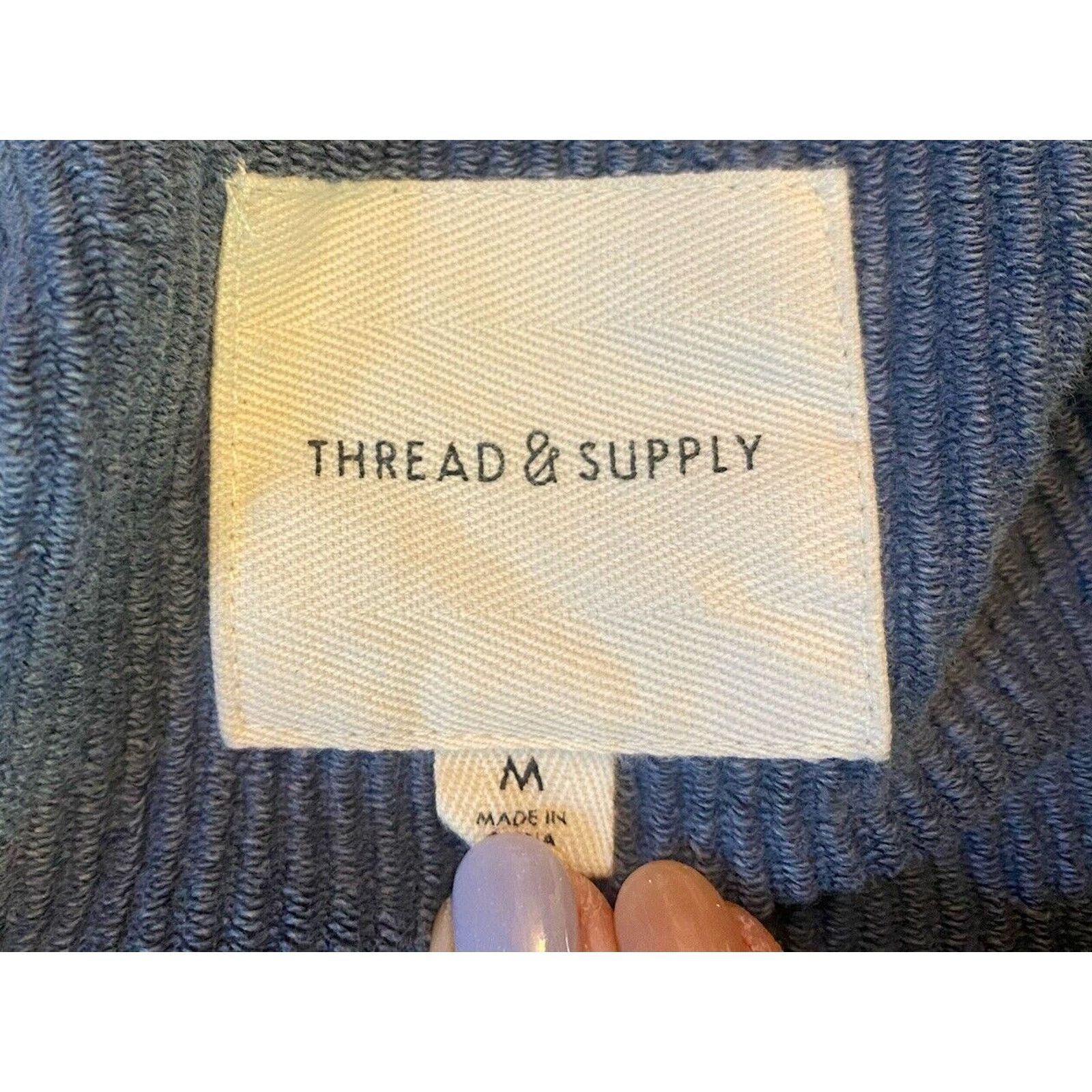 Other Thread & Supply Lewis Shacket Womens M Jacket Blue Oversized Size M / US 6-8 / IT 42-44 - 2 Thumbnail