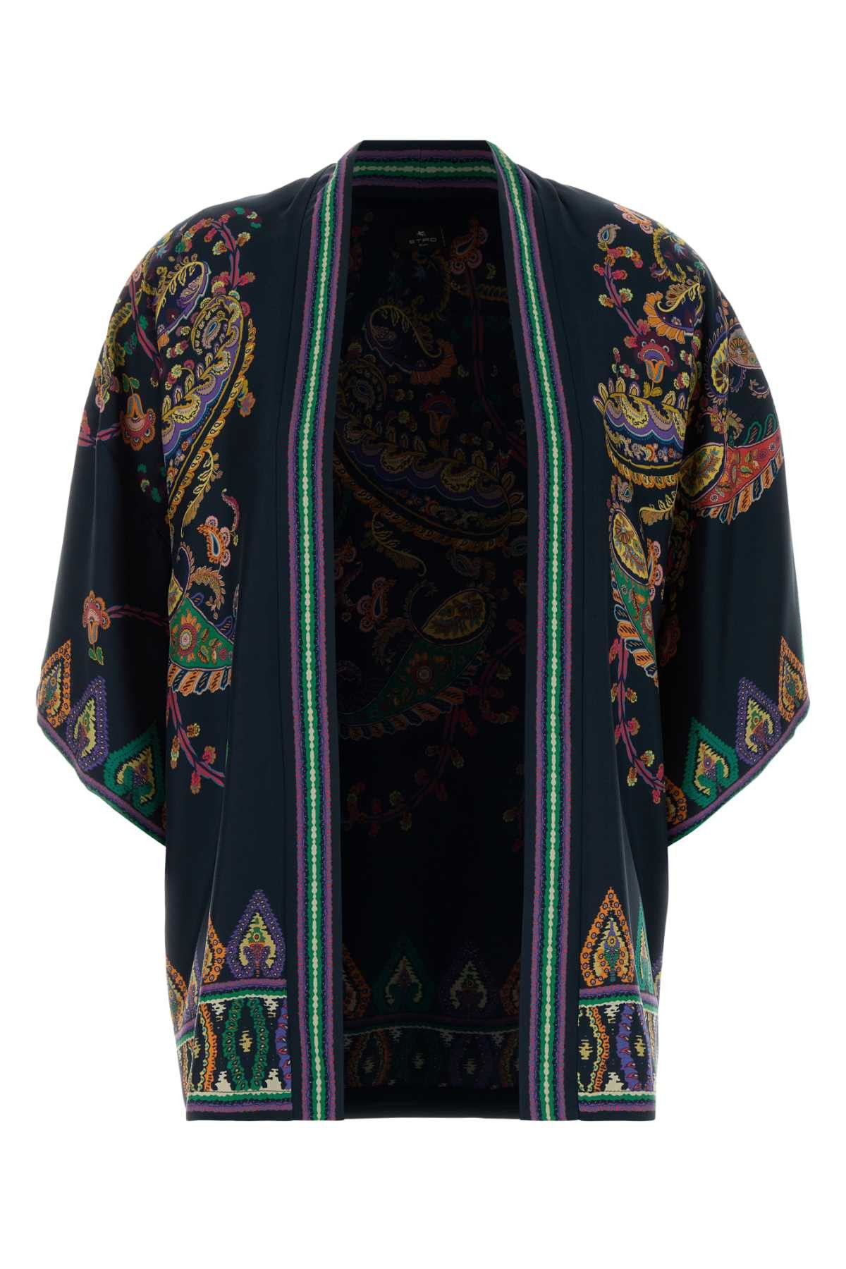 Etro Printed Silk Kimono Size S / US 4 / IT 40 - 1 Thumbnail