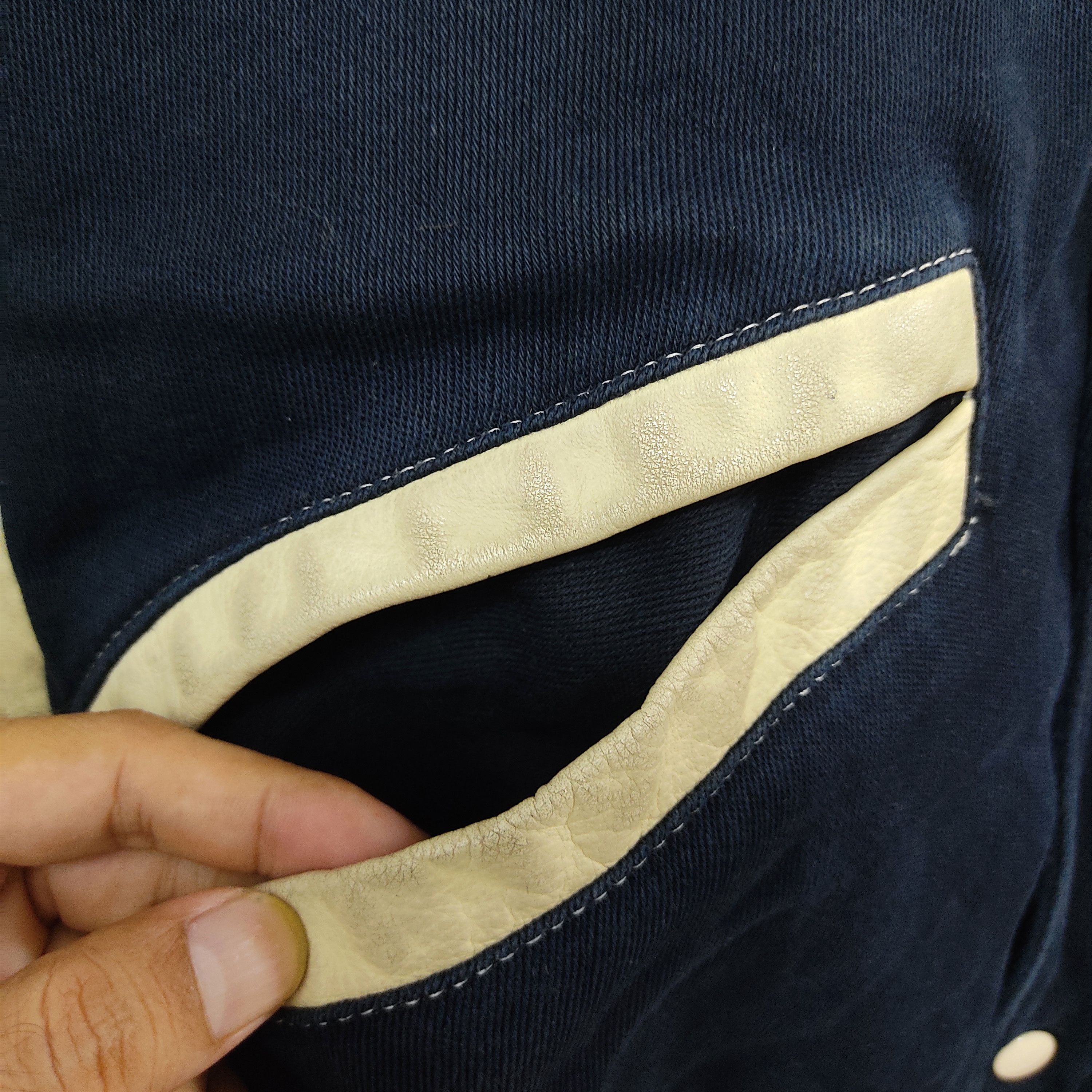 Japanese Brand Vintage THE POSH BOY Leather Sleeve Patched Varsity Jacket Size US XL / EU 56 / 4 - 15 Thumbnail