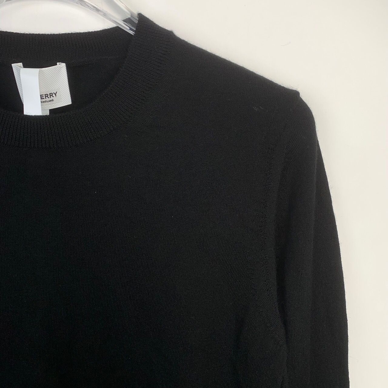 Burberry [Burberry] Checkerboard Panel Black Crewneck Knit Sweater On Size US M / EU 48-50 / 2 - 5 Thumbnail