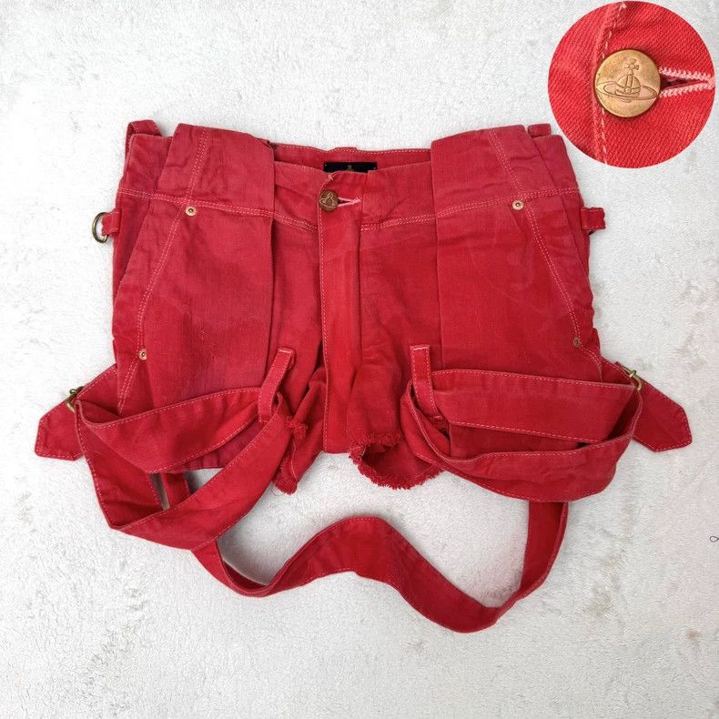 Vivienne Westwood Vivienne Westwood Red punk deconstructed heavy duty jeans Size 27" / US 4 / IT 40 - 3 Thumbnail