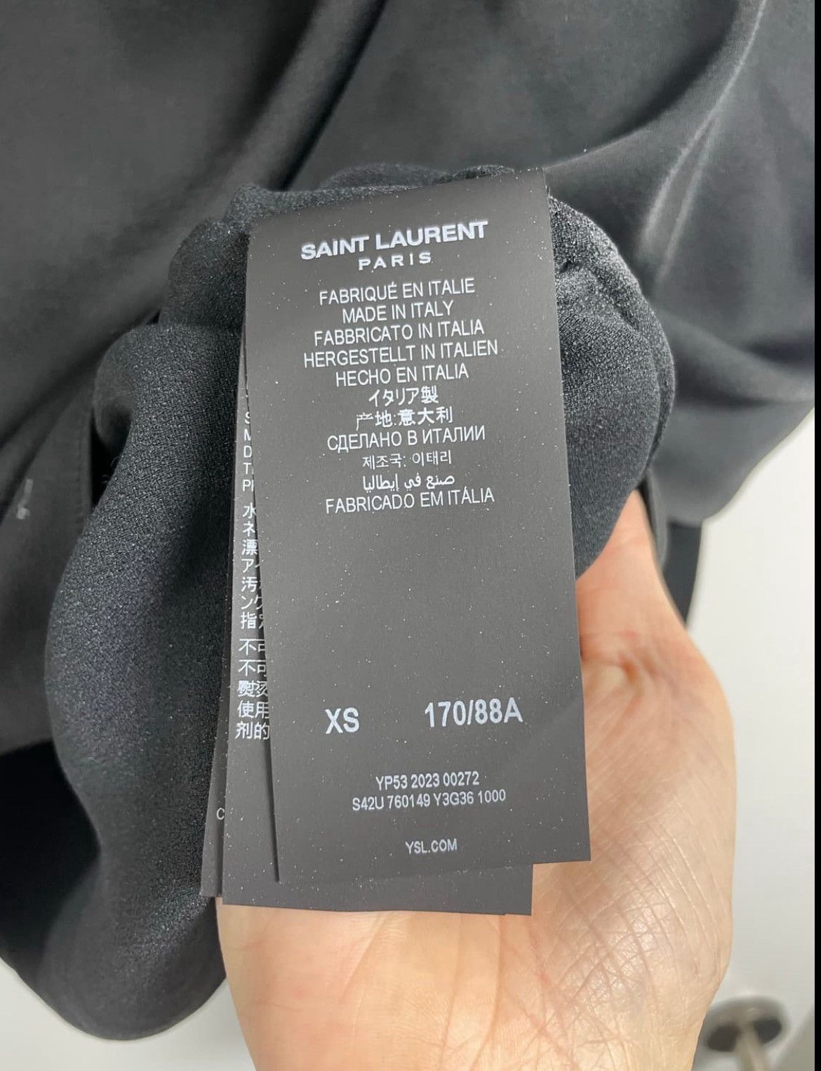 Saint Laurent Paris Saint laurent aw23 drape satin shirts top Size US M / EU 48-50 / 2 - 7 Thumbnail