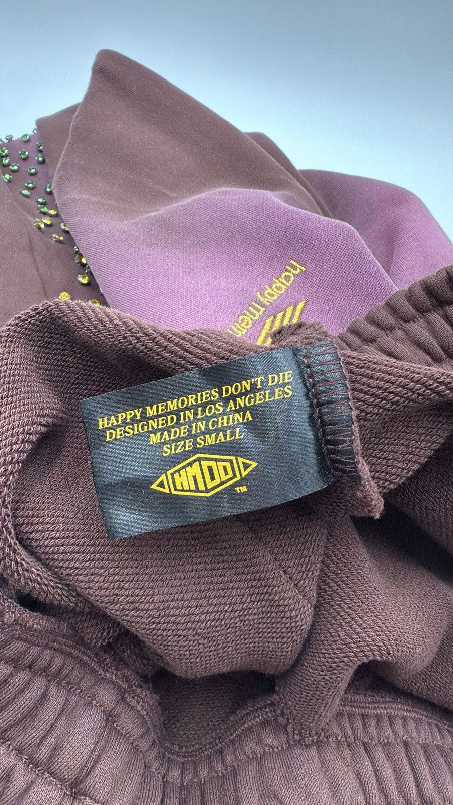 HMDD HAPPY MEMORIES DON'T DIE HMDD PURPLE ‘CRYSTAL' BLACK SWEATS Size US 30 / EU 46 - 6 Thumbnail