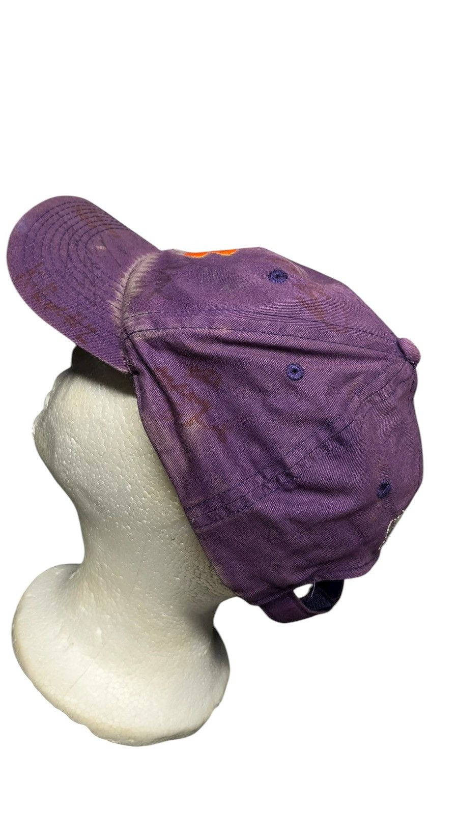 NCAA Purple Y2K Clemson Autographed Hat natural sun distress Size ONE SIZE - 4 Thumbnail