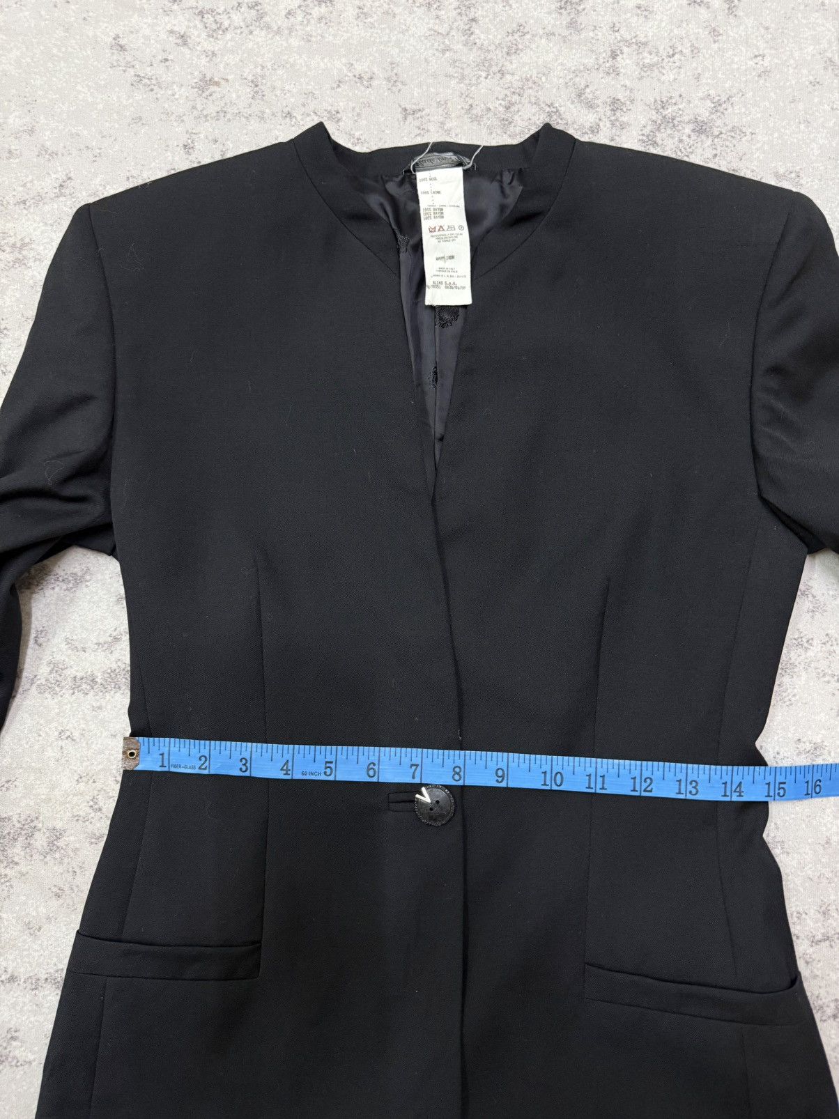 Versace Vintage 90s Gianni Versace Couture Minimalist Blazer Size XS / US 0-2 / IT 36-38 - 18 Thumbnail