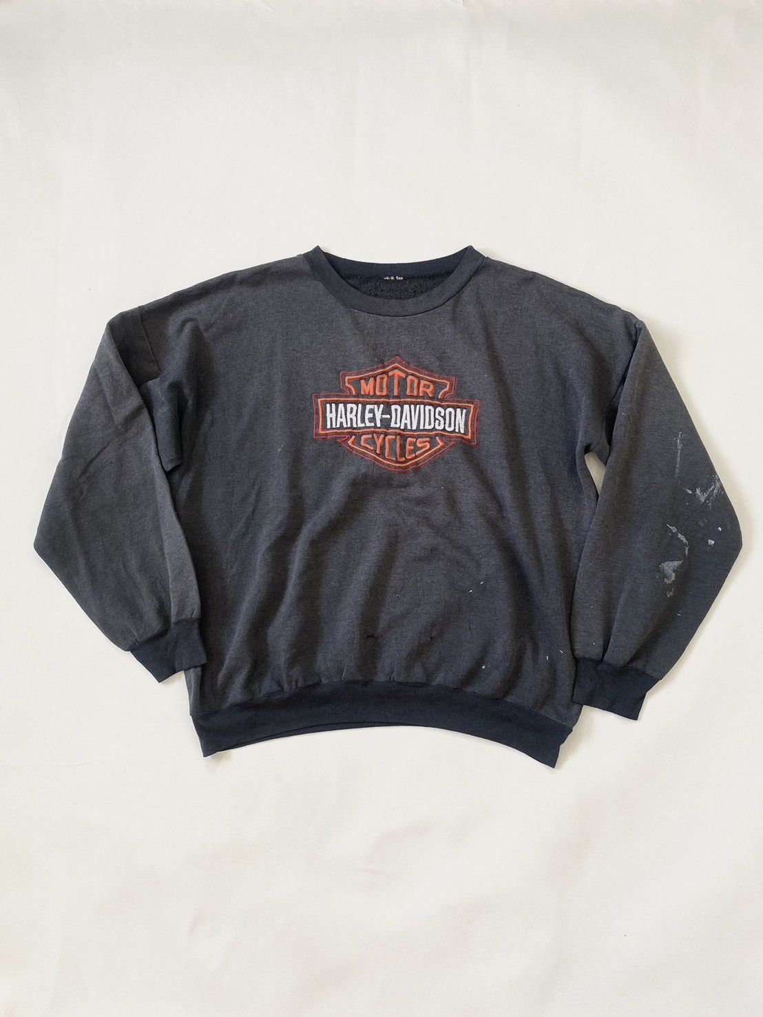 Harley Davidson CRAZY VINTAGE HARLEY DAVIDSON THRASHED FADED SWEATSHIRT Size US XL / EU 56 / 4 - 1 Thumbnail