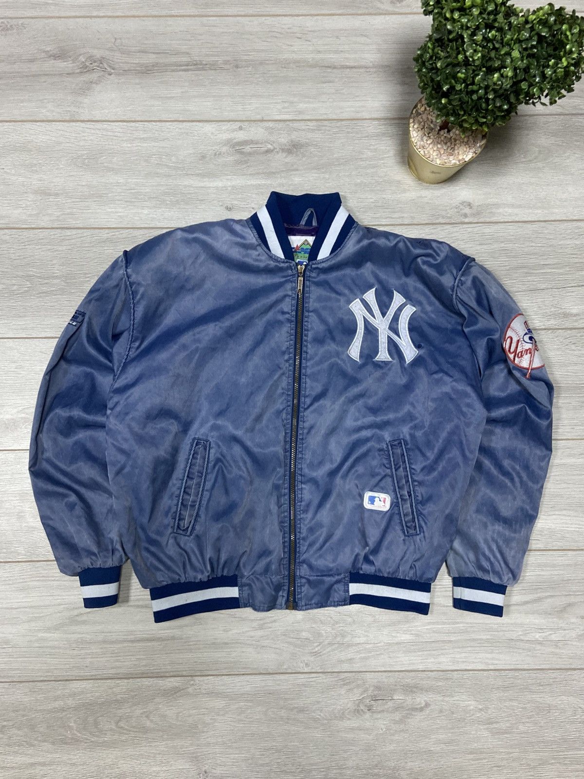 MLB Yankees vintage baseball bomber varsity buttons Size US L / EU 52-54 / 3 - 2 Thumbnail