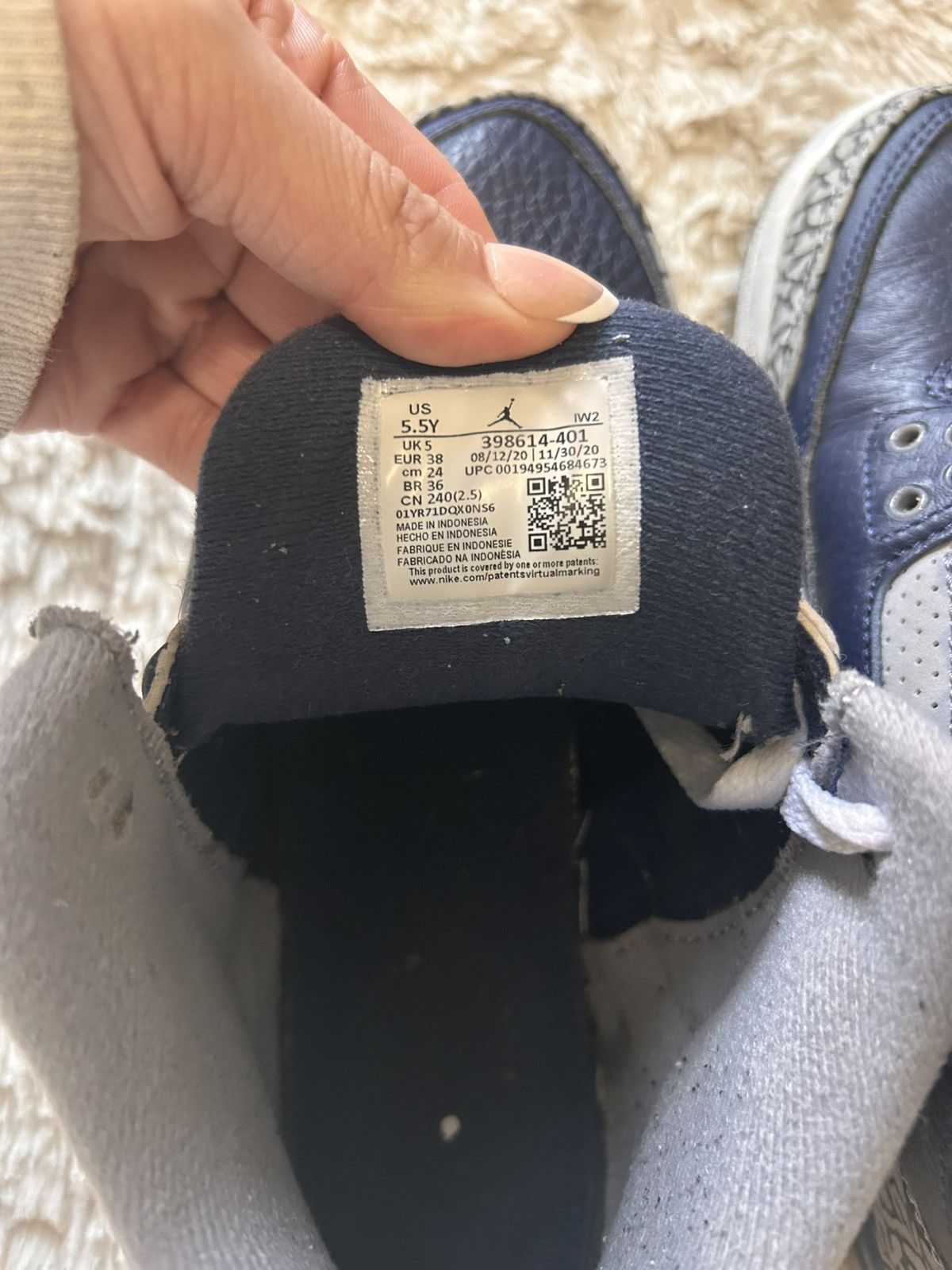 Jordan Brand Jordan 3 Georgetown Size US 5.5 / IT 35.5 - 4 Thumbnail