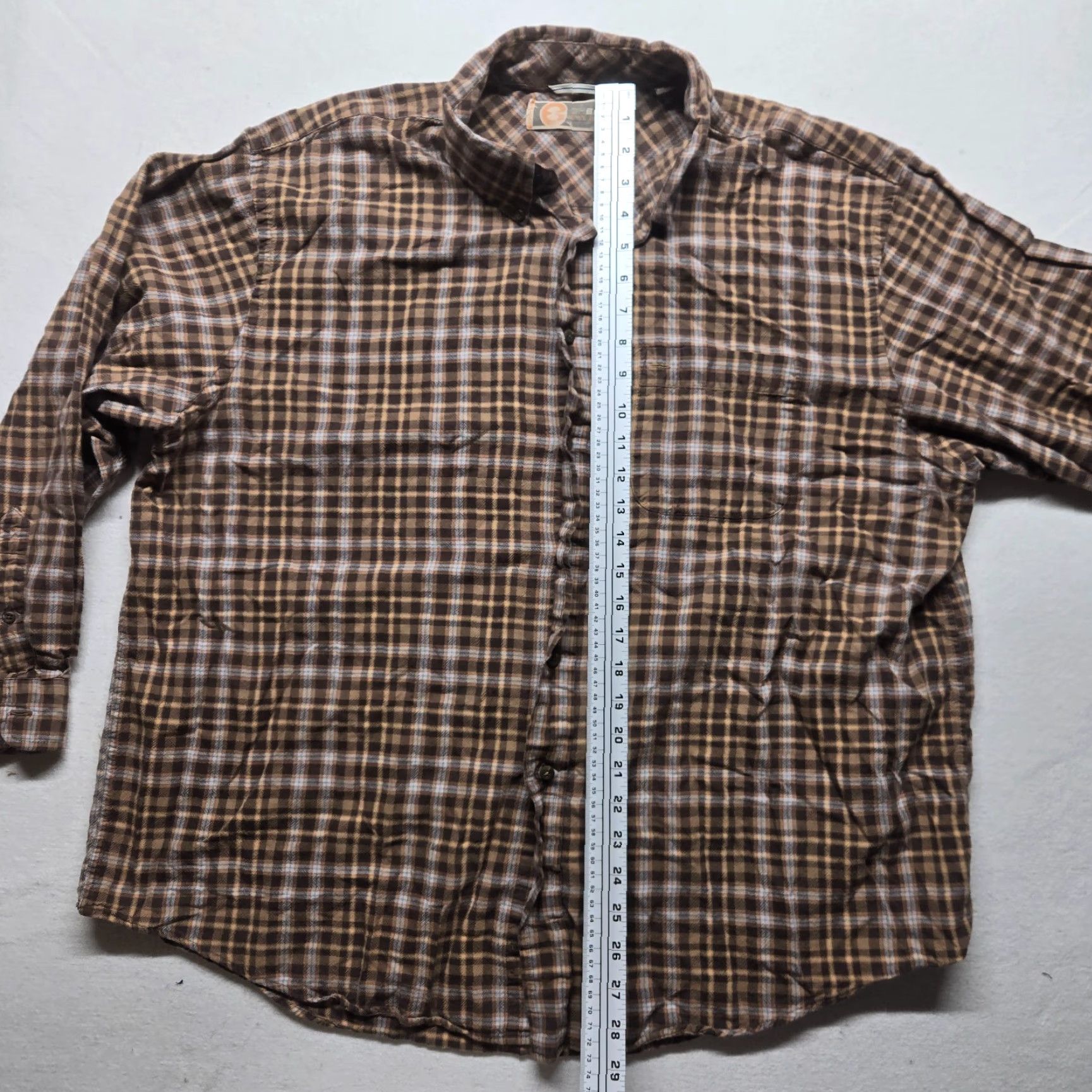 Vintage VINTAGE G.H. BASS & CO. Plaid Shirt Adult Men's Large Brown Casual Button-up Long Sleeve Size US XXL / EU 58 / 5 - 7 Thumbnail