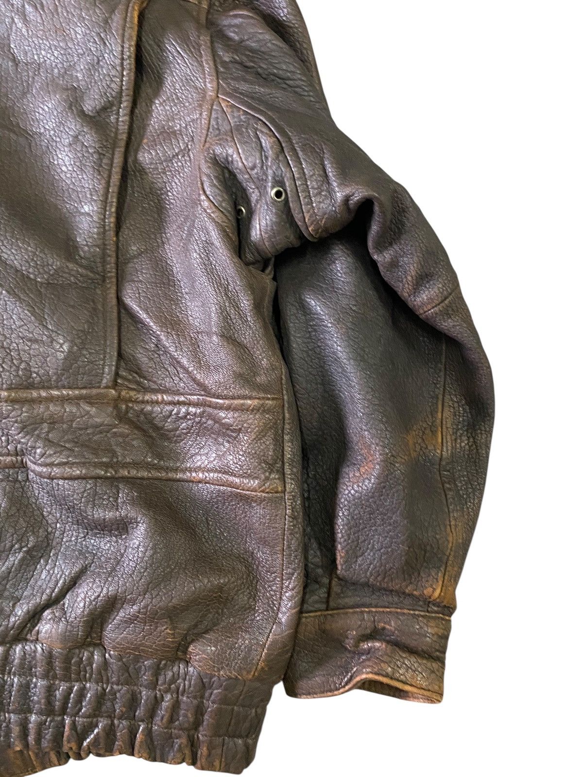 Vintage VTG Dougle Homme Japanese Brand Leather Bomber Flight Jacket Size US L / EU 52-54 / 3 - 8 Thumbnail