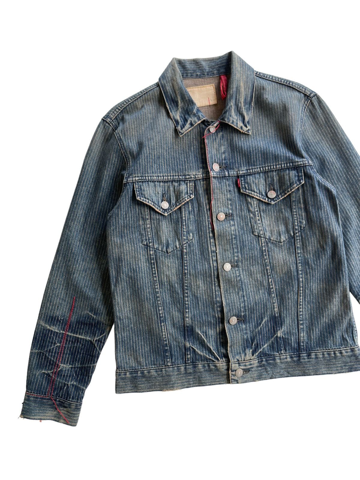 Levi's Vintage Clothing Levis Redloop Hickory Stripe Denim Jacket Size US M / EU 48-50 / 2 - 4 Thumbnail