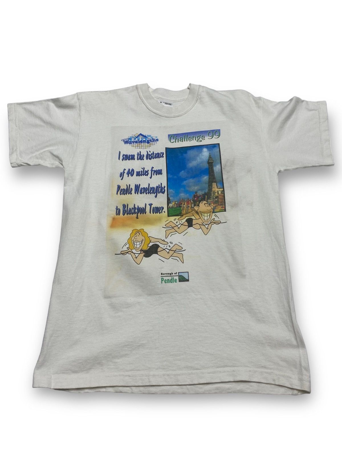 Other 90s Vintage PENDLE WAVELENGTHS Swimming Pool T Shirt Size US M / EU 48-50 / 2 - 1 Thumbnail