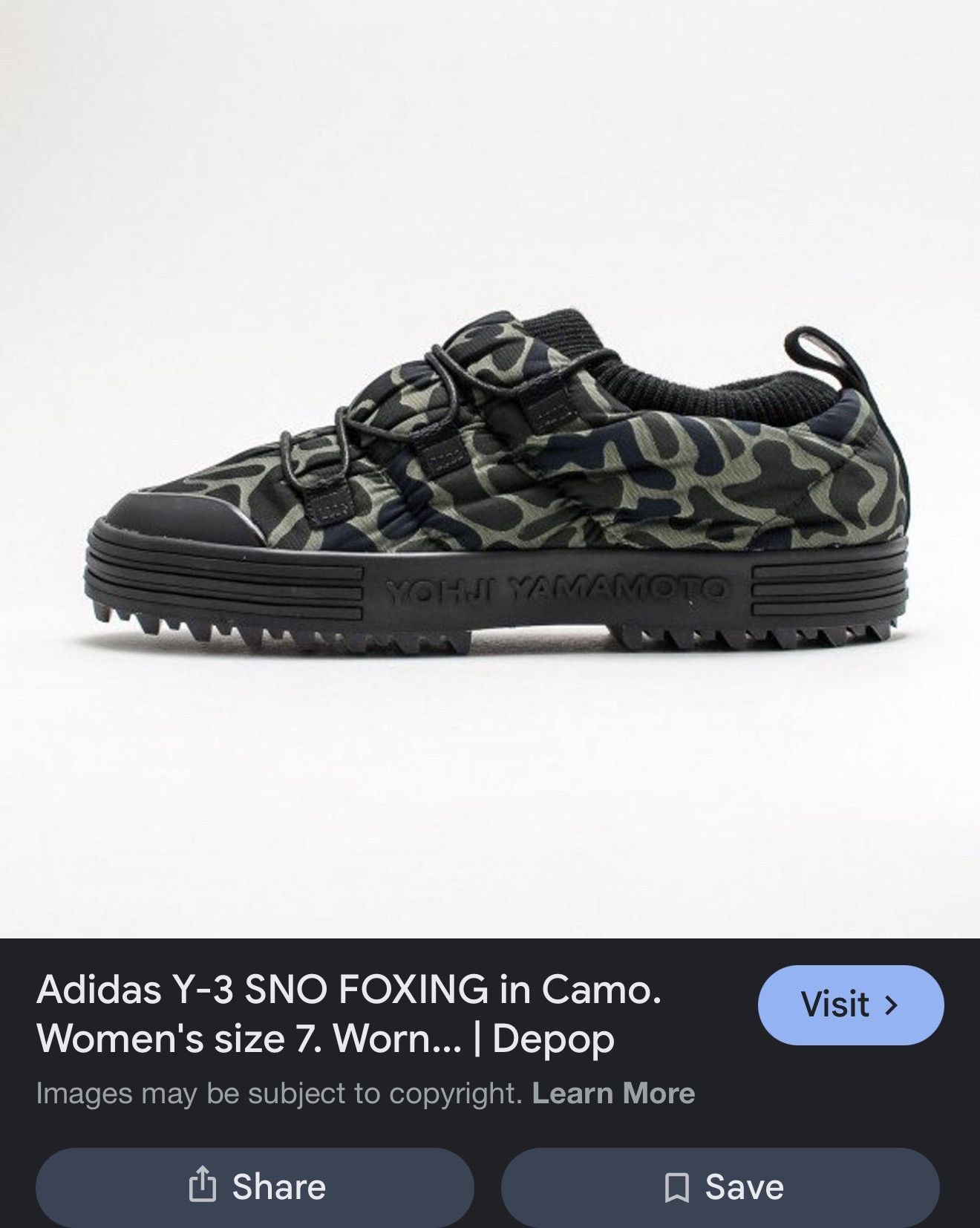 Y-3 Sno Foxing in Camo sneaker Size US 8.5 / IT 38.5 - 4 Thumbnail