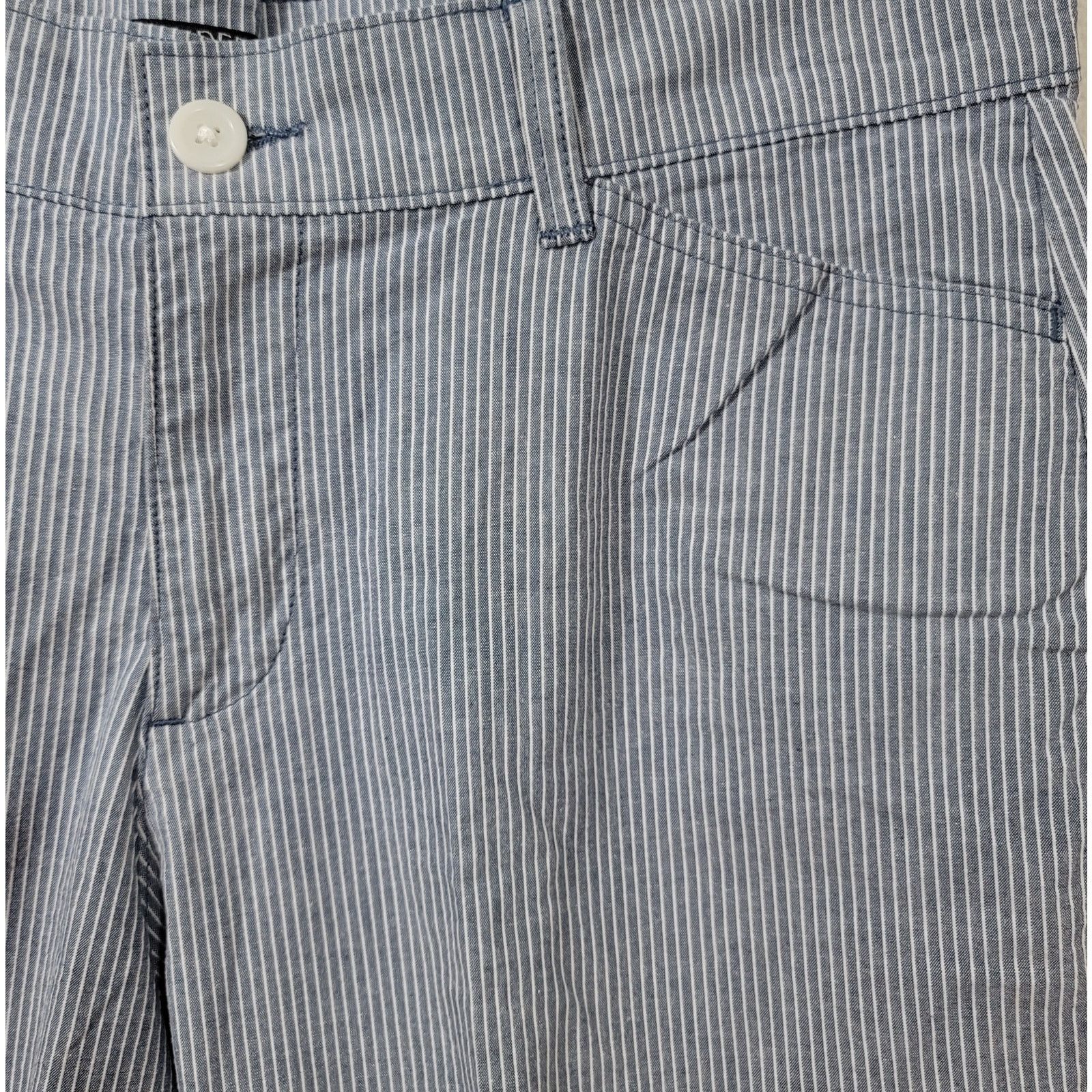 Other Riders By Lee Blue White Striped Cropped Pants 14M Size 36" / US 14 / IT 50 - 6 Thumbnail