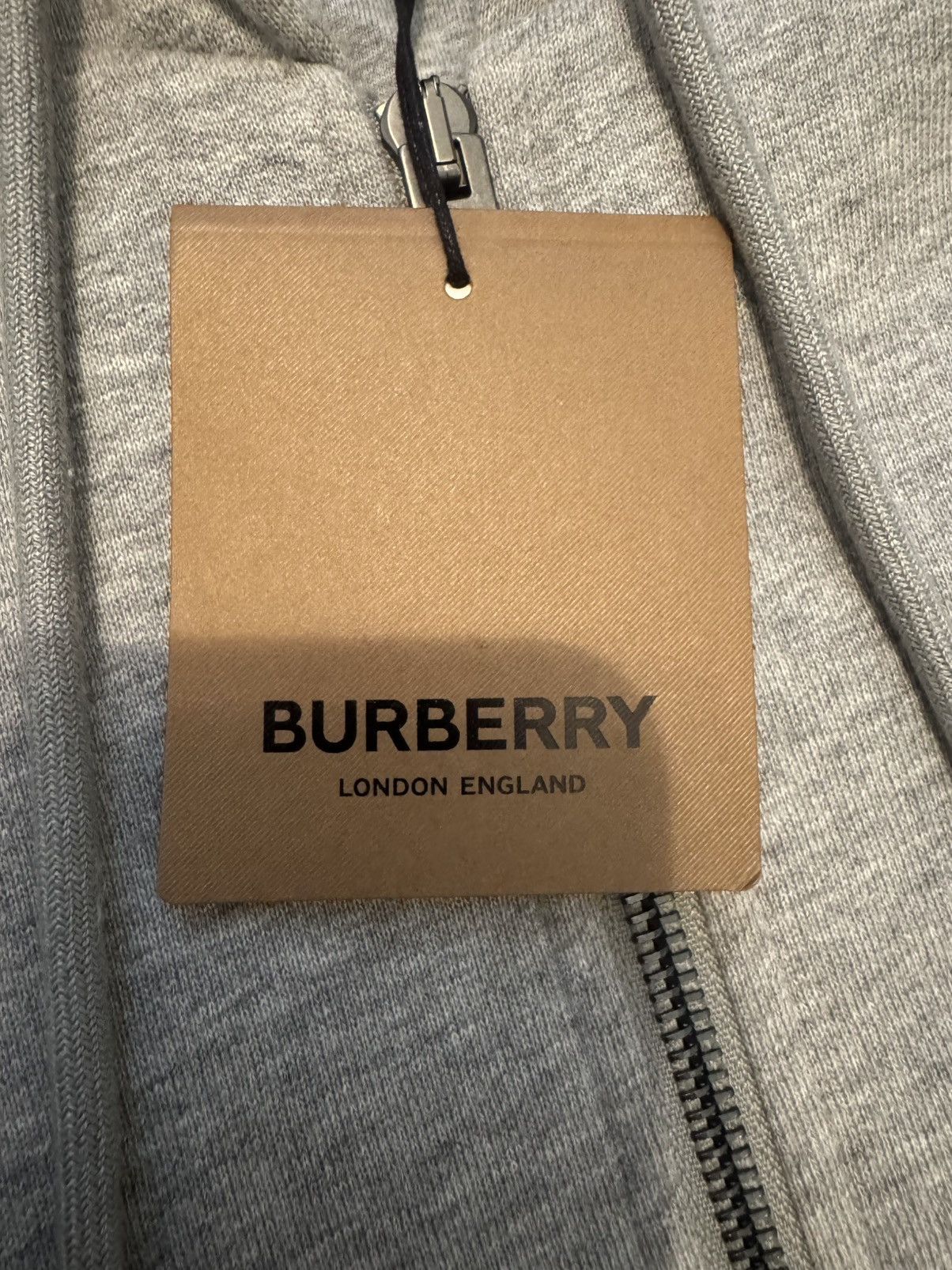 Burberry Burberry Letter Graphic Cotton Blend Zip Hoodie Size US XS / EU 42 / 0 - 6 Thumbnail