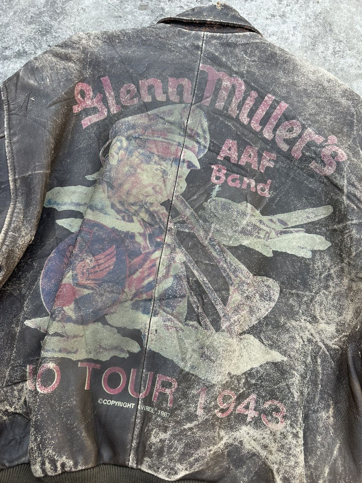 Avirex 80s Vintage Avirex “Glenn Miller” A-2 Flight Jacket (1987) Size US L / EU 52-54 / 3 - 4 Thumbnail
