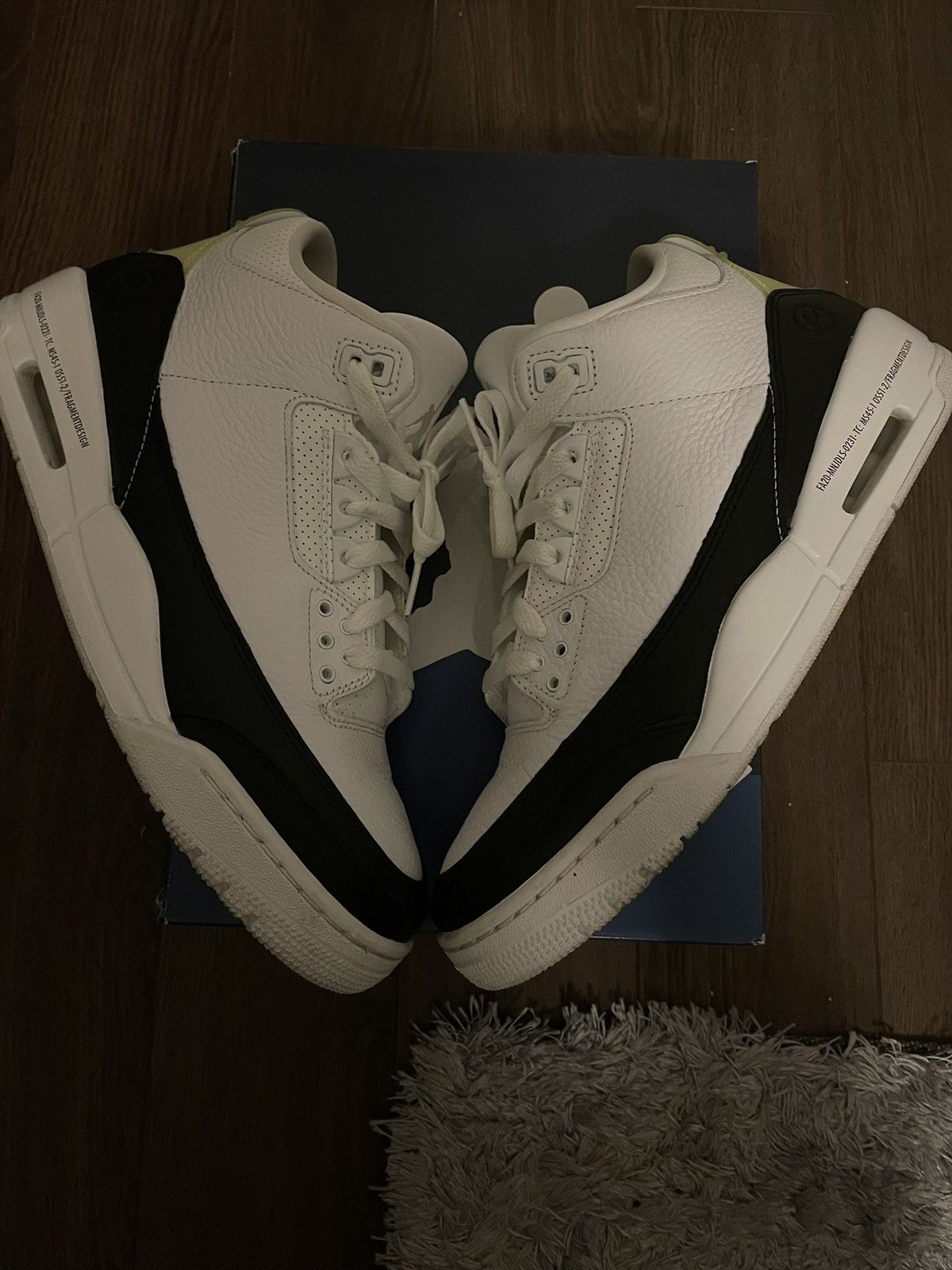 image of Jordan Brand 3 Fragment Shoes in White, Men's (Size 9)