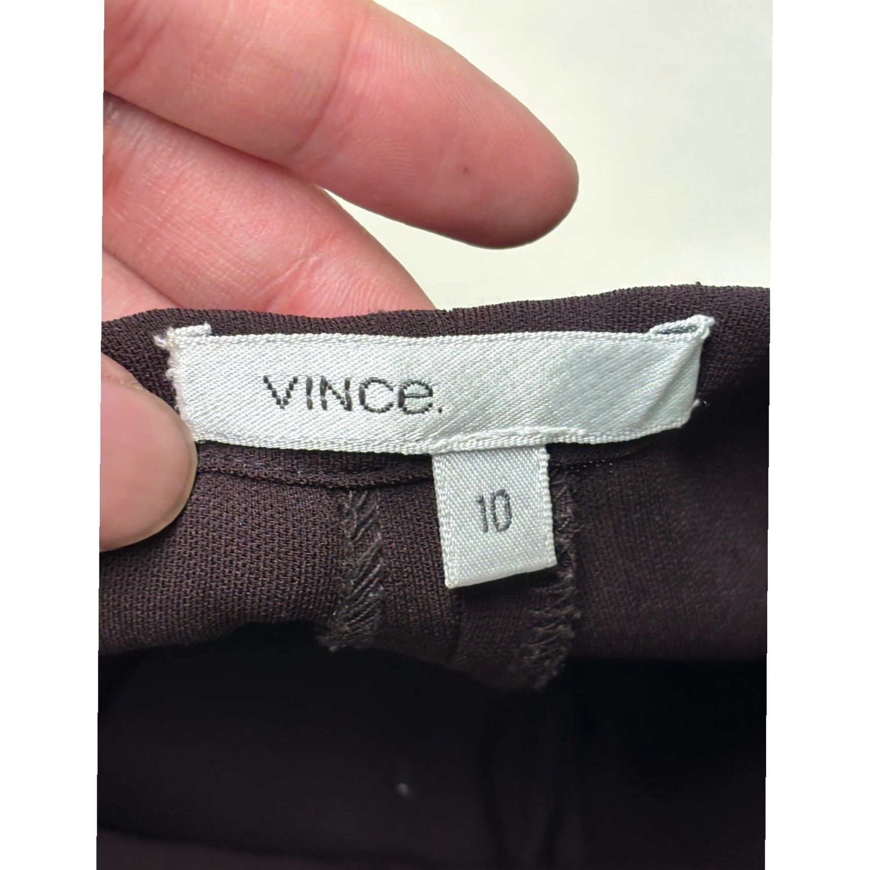 Vince Vince Women Wide-Leg Trousers Purple Cotton Size 10 W34 L30 USA Dress Pants, Business Formal, Stretch, Lined, Made in USA Size 32" / US 10 / IT 46 - 4 Thumbnail