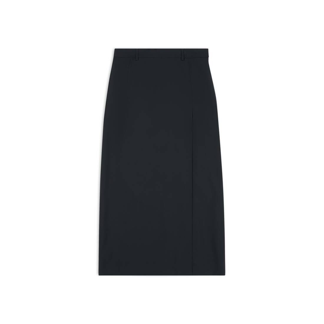 Balenciaga o1w1db10625 Slit Tailored Skirt in Black Size 27" / US 4 / IT 40 - 1 Thumbnail