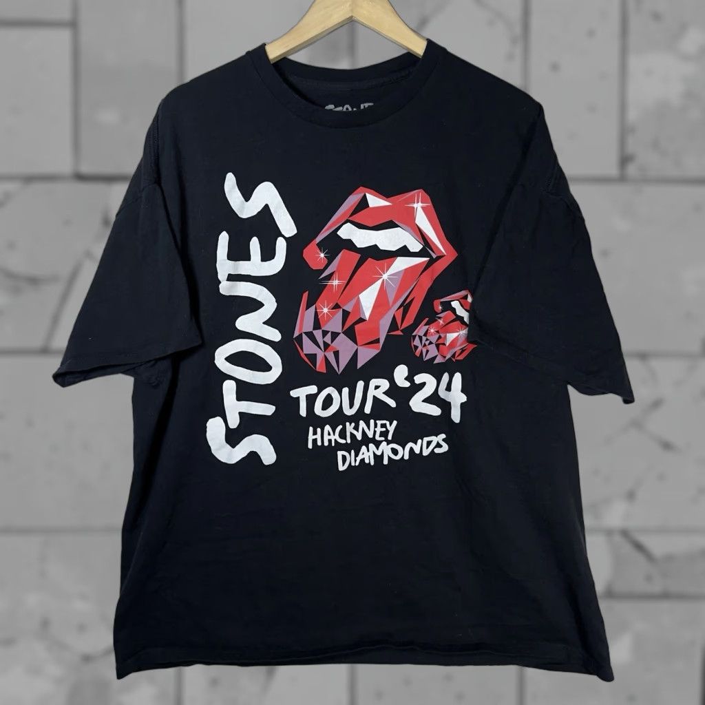 Vintage VINTAGE The Rolling Stones T-Shirt Black 2XL 24 Carat Tour Hackney Diamonds Music Band Mens Size US XXL / EU 58 / 5 - 1 Thumbnail