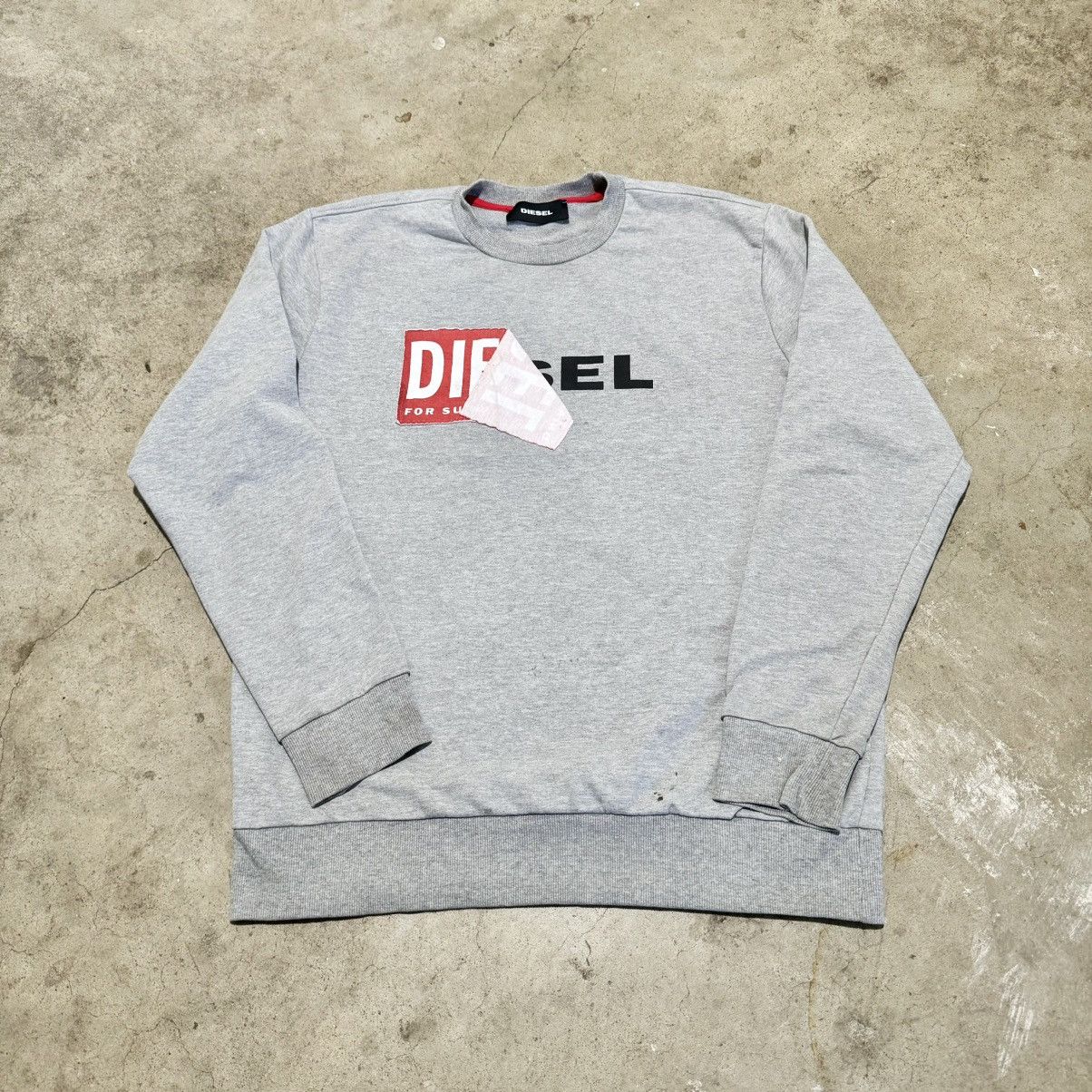 Diesel DEAIGNER DIESEL GREY SWEATSHIRT! Size US XL / EU 56 / 4 - 7 Thumbnail