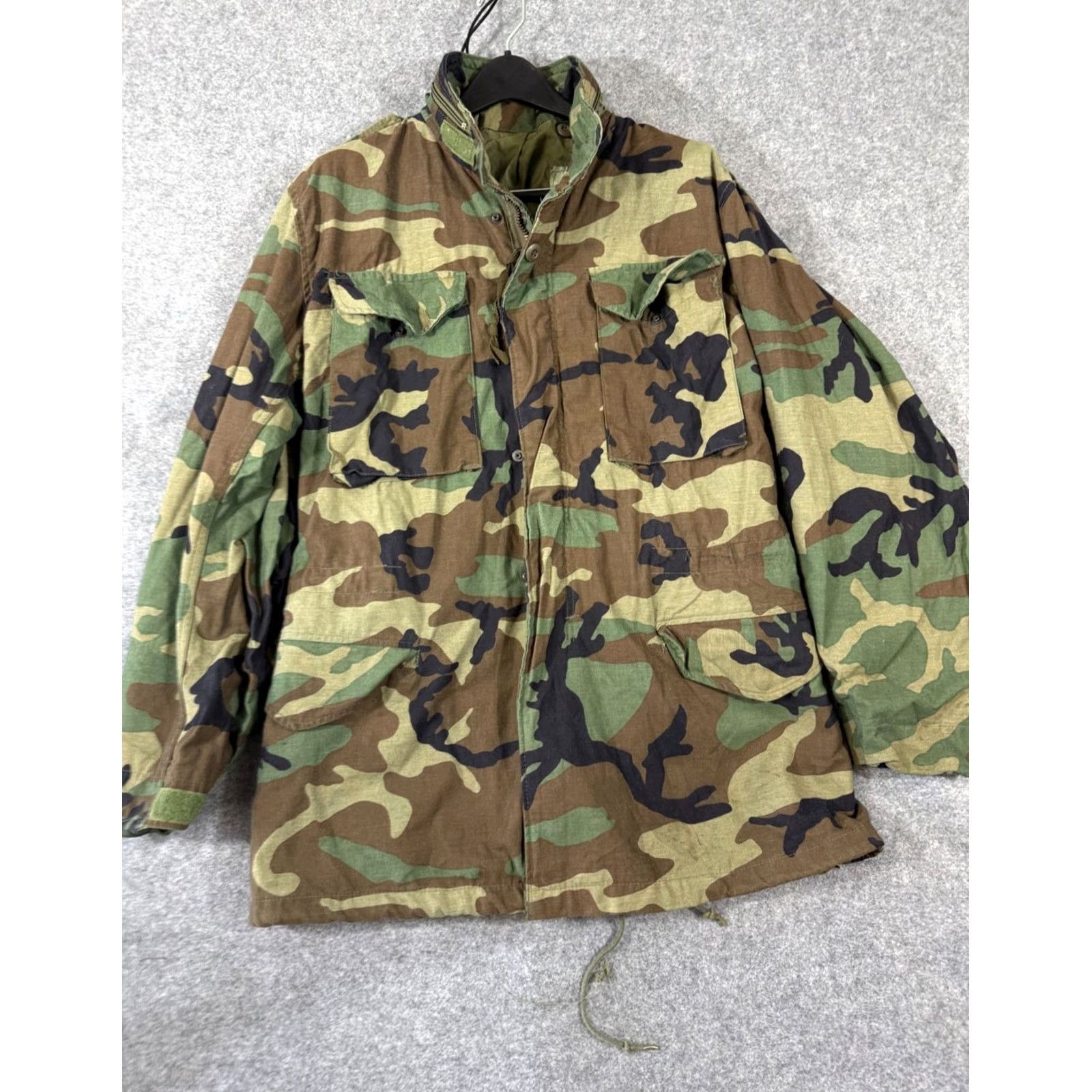 Vintage VINTAGE Military BDU Woodland M65 Field Jacket Mens Small Long Green Camouflage Long Jacket Mens Small Green Camouflage Vintage Size US S / EU 44-46 / 1 - 3 Thumbnail