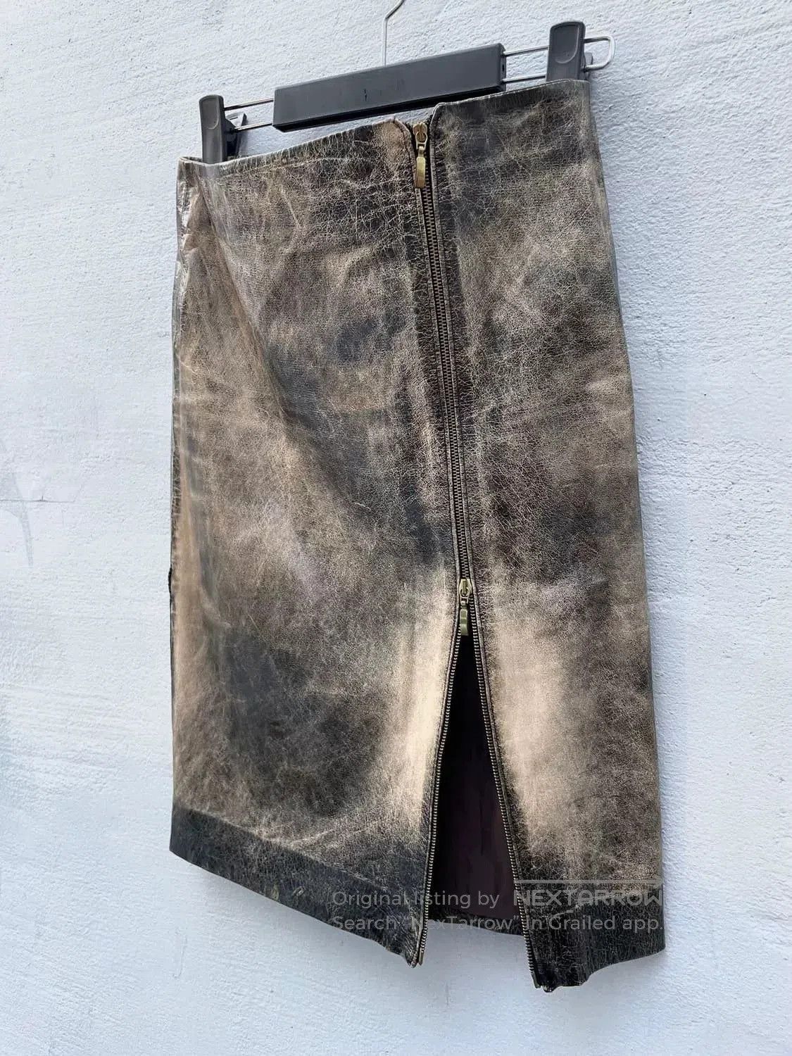 Vintage Vintage Maillard Retro Leather Skirt. Size 34" / US 12 / IT 48 - 4 Thumbnail