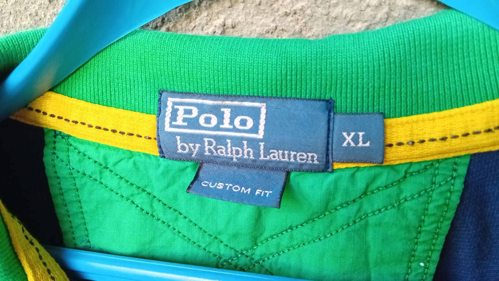 Polo Ralph Lauren × Vintage Polo Ralph Lauren Colour Block Vintage Big Pony Polo XL Size US XL / EU 56 / 4 - 4 Thumbnail
