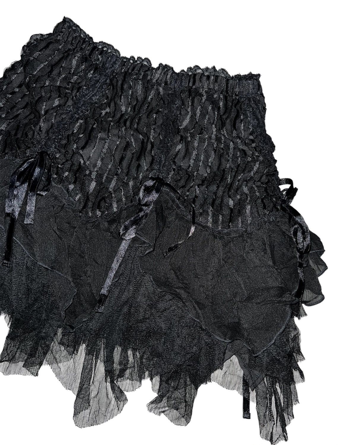 Japanese Brand Algonquins goth queen lace bustle layer skirt 👾☠️ Size 27" / US 4 / IT 40 - 13 Thumbnail
