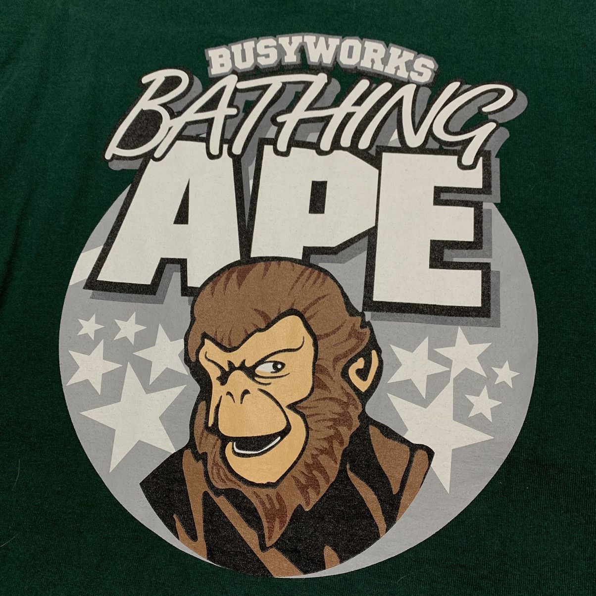 Bape Bape XL Busy Works Bathing Ape Graphic Green Tee Size US XL / EU 56 / 4 - 3 Thumbnail