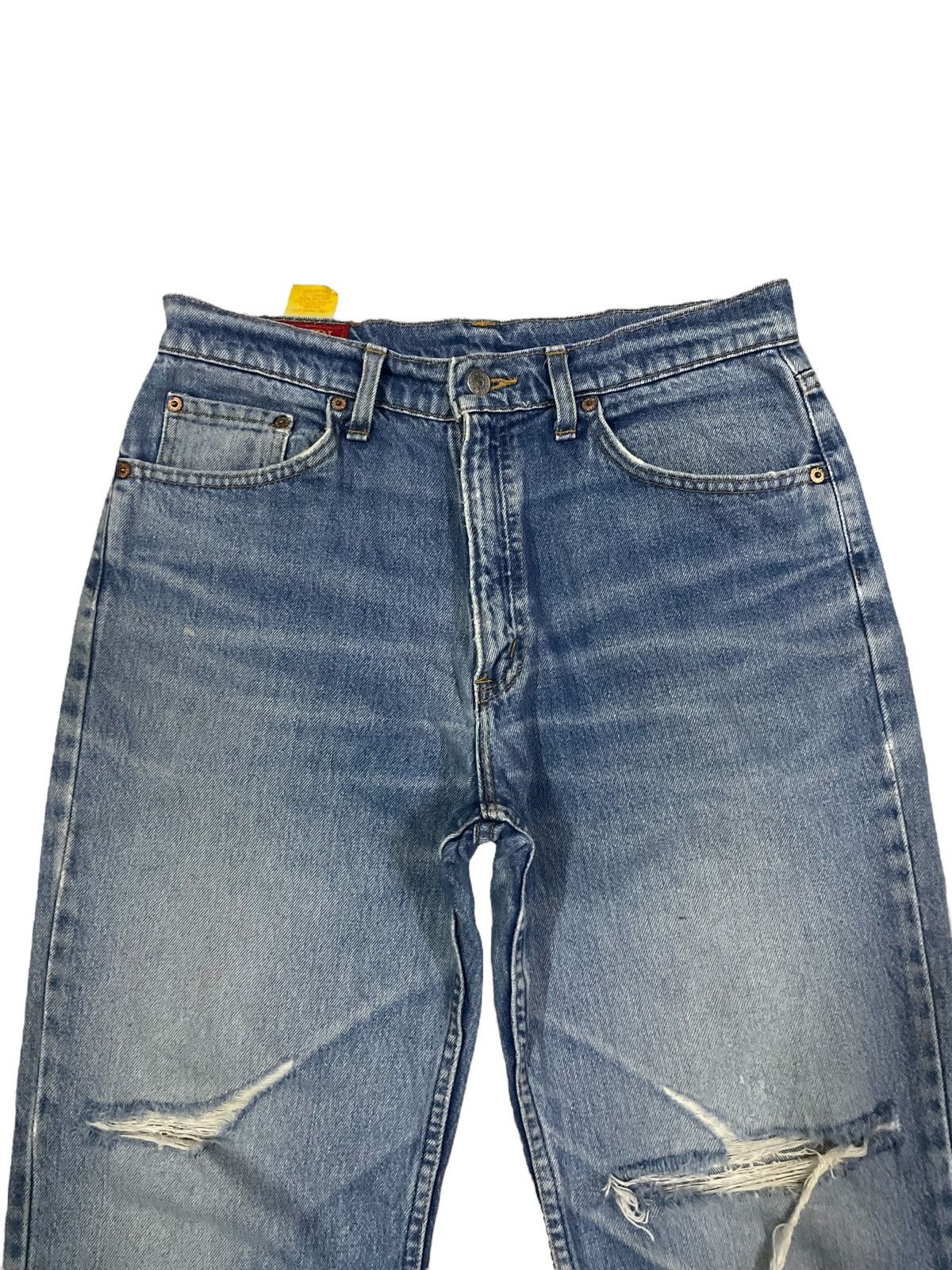 Edwin Rare 90s Edwin US Classic Loose Straight Fit Ripped Jeans Size US 32 / EU 48 - 2 Thumbnail