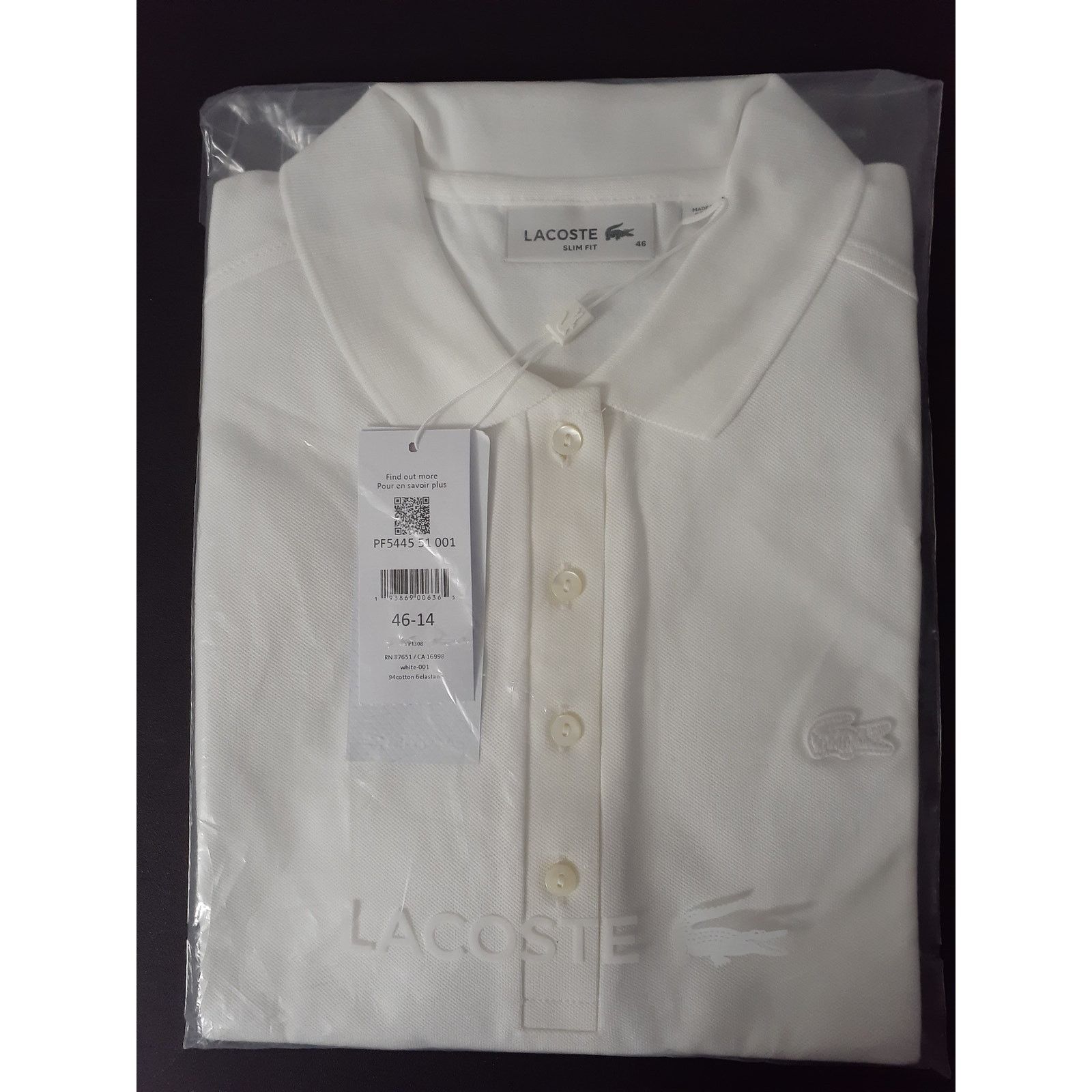 Lacoste Lacoste Women's Sleeveless Slim Fit Stretch Polo White, 14 Size XL / US 12-14 / IT 48-50 - 2 Thumbnail