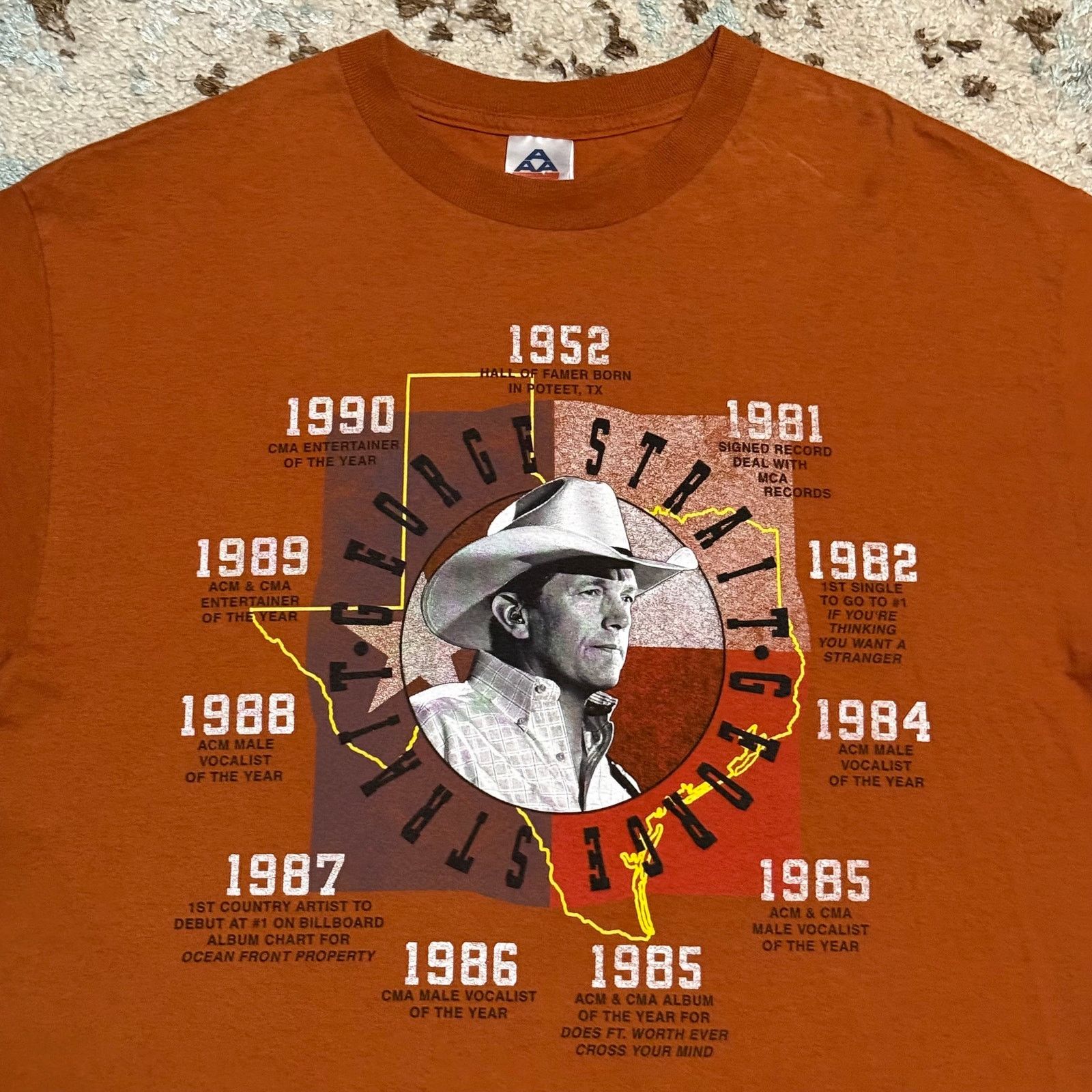 Alstyle × Band Tees 2006 George Strait Shirt Large Country Music Hall of Fame Size US L / EU 52-54 / 3 - 1 Thumbnail