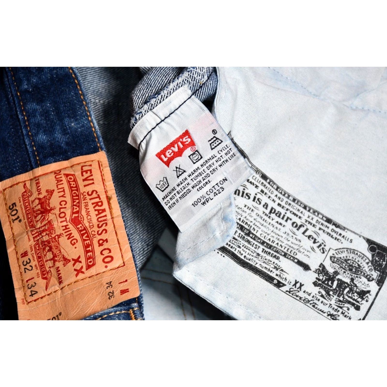 Levi's VINTAGE Levi's 501 Jeans Men Regular 32x34 Blue Denim 100% Cotton Straight 5-Pocket 80s Theme Size US 32 / EU 48 - 5 Thumbnail