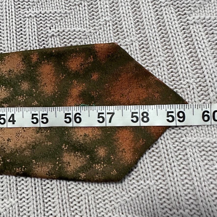 Oleg Cassini Vintage Oleg Cassini green and bronze starburst abstract tie Size ONE SIZE - 5 Thumbnail