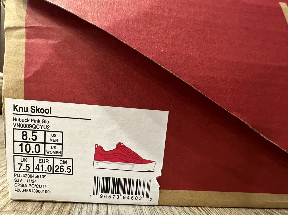 Vans Nubuck Pink Glow Knu Skool Vans Size US 8.5 / EU 41-42 - 5 Thumbnail