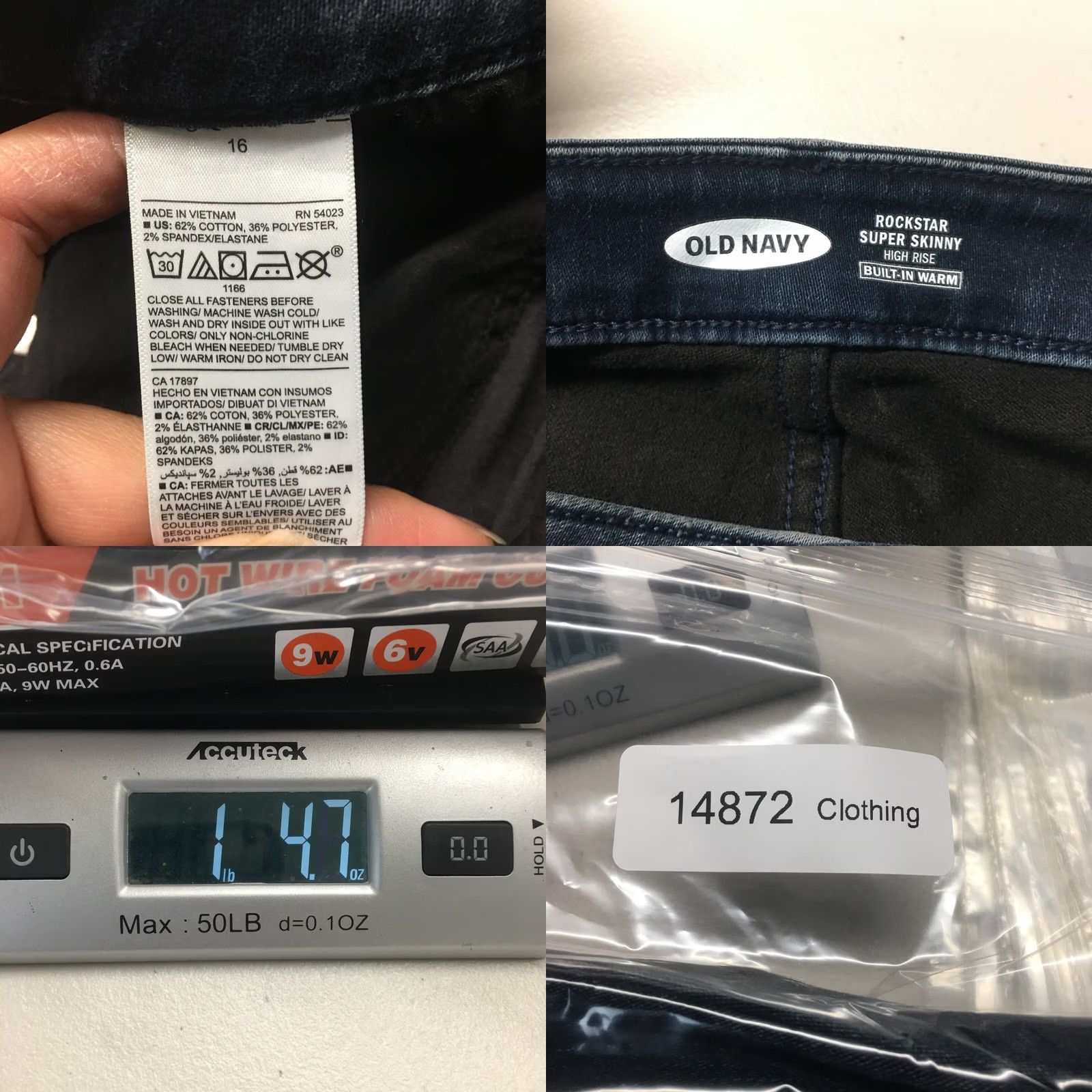 Old Navy Old Navy Rockstar Super Skinny Jeans Womens 16 Denim Zip Fly Blue Jeans Womens 16 Regular 34x28 Fast Shipping Size 38" / US 16 / IT 52 - 9 Thumbnail