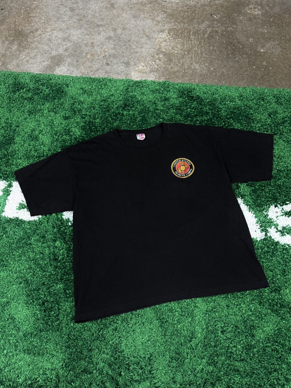 Vintage Marines USMC USA Military Eagle Black 2XL Tee XXL