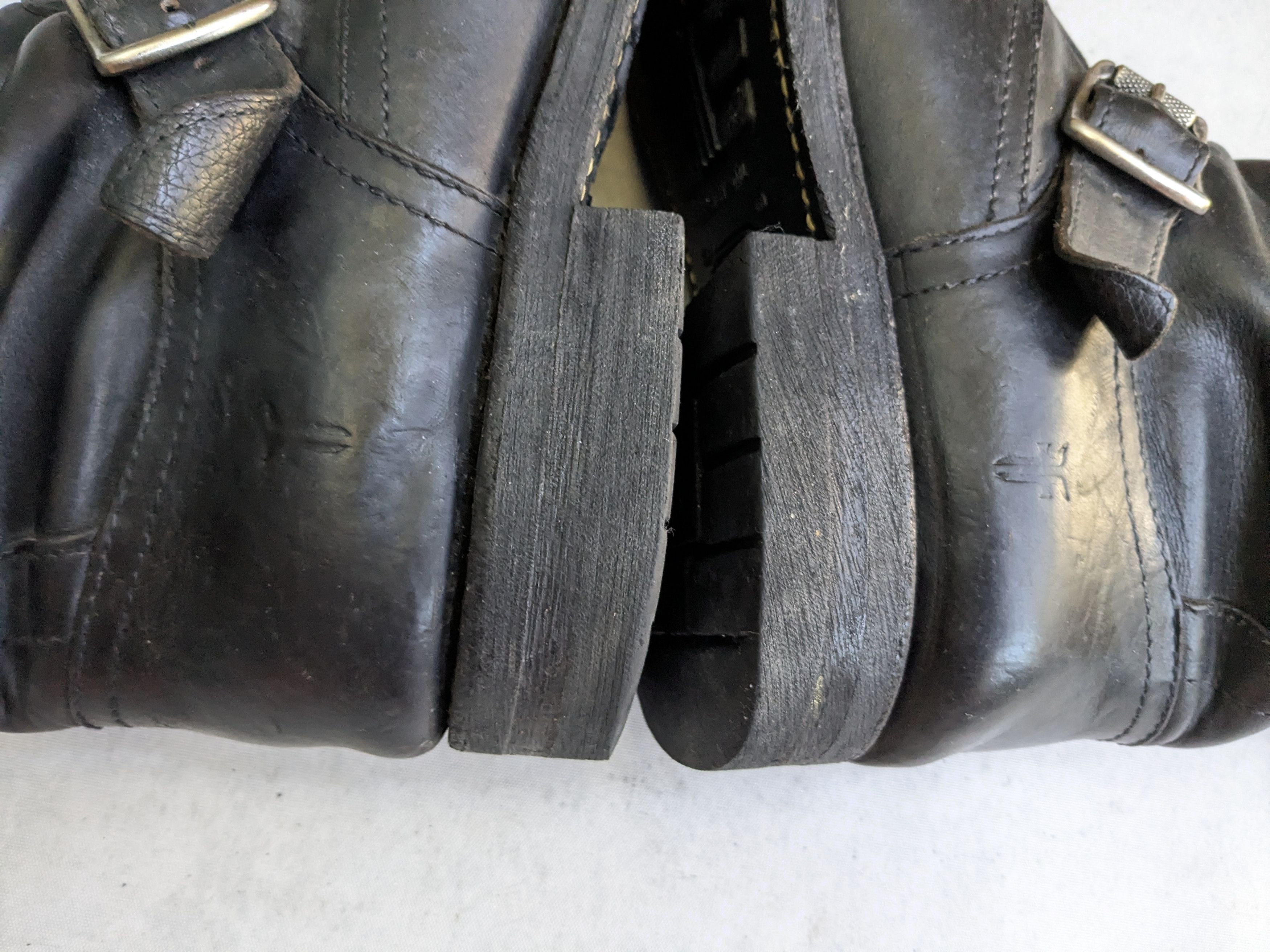 Frye Frye Engineer Boots Black Leather 9 D Buckle Size US 9 / EU 42 - 9 Thumbnail