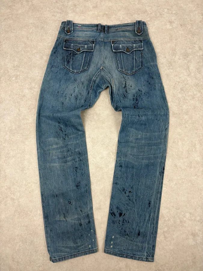 Diesel Diesel Abstract Painted Denim Blue Jeans Size US 32 / EU 48 - 5 Thumbnail