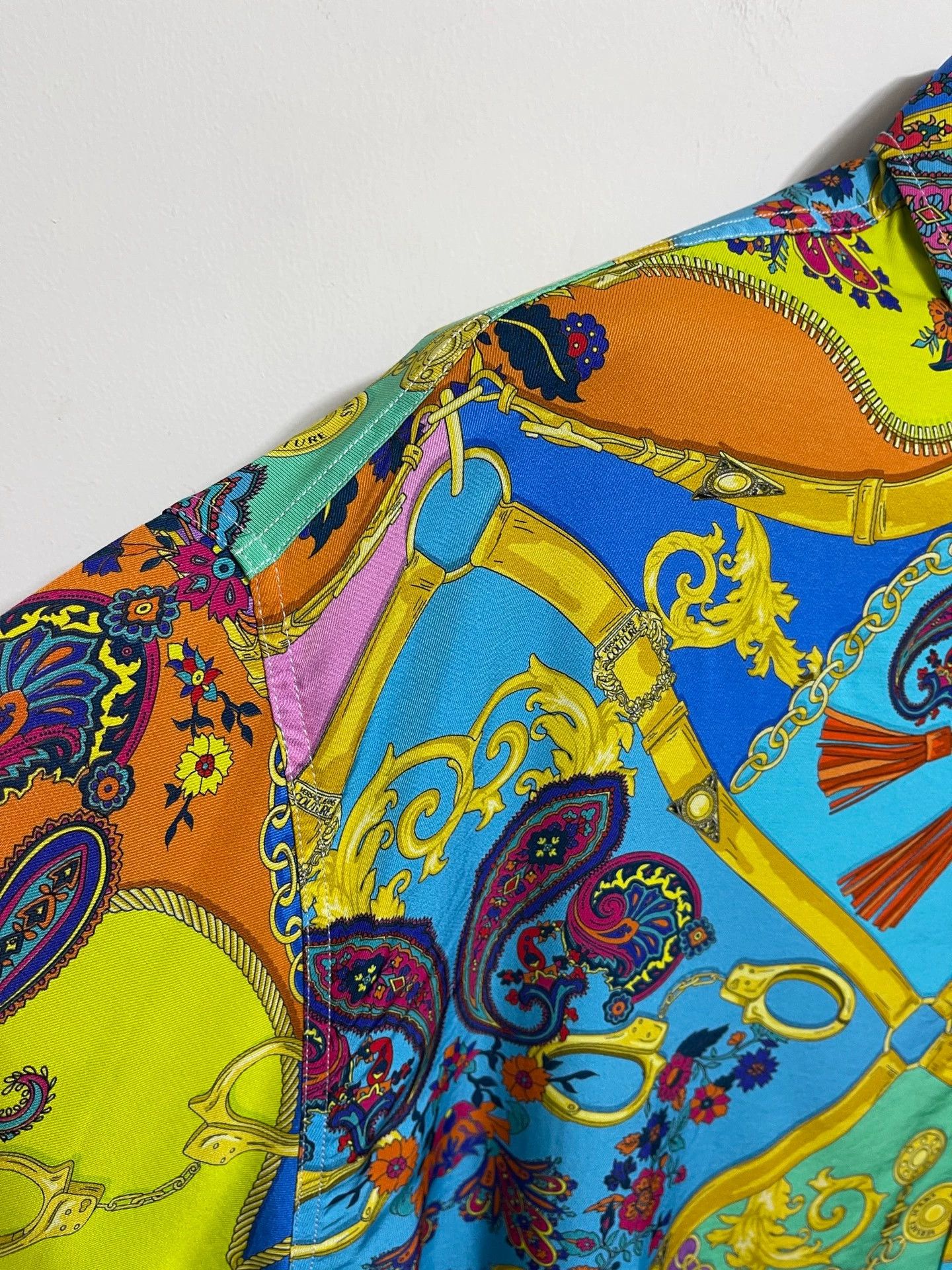 Versace Versace Oversize Baroque Print LS Shirt 52 Size US L / EU 52-54 / 3 - 4 Thumbnail