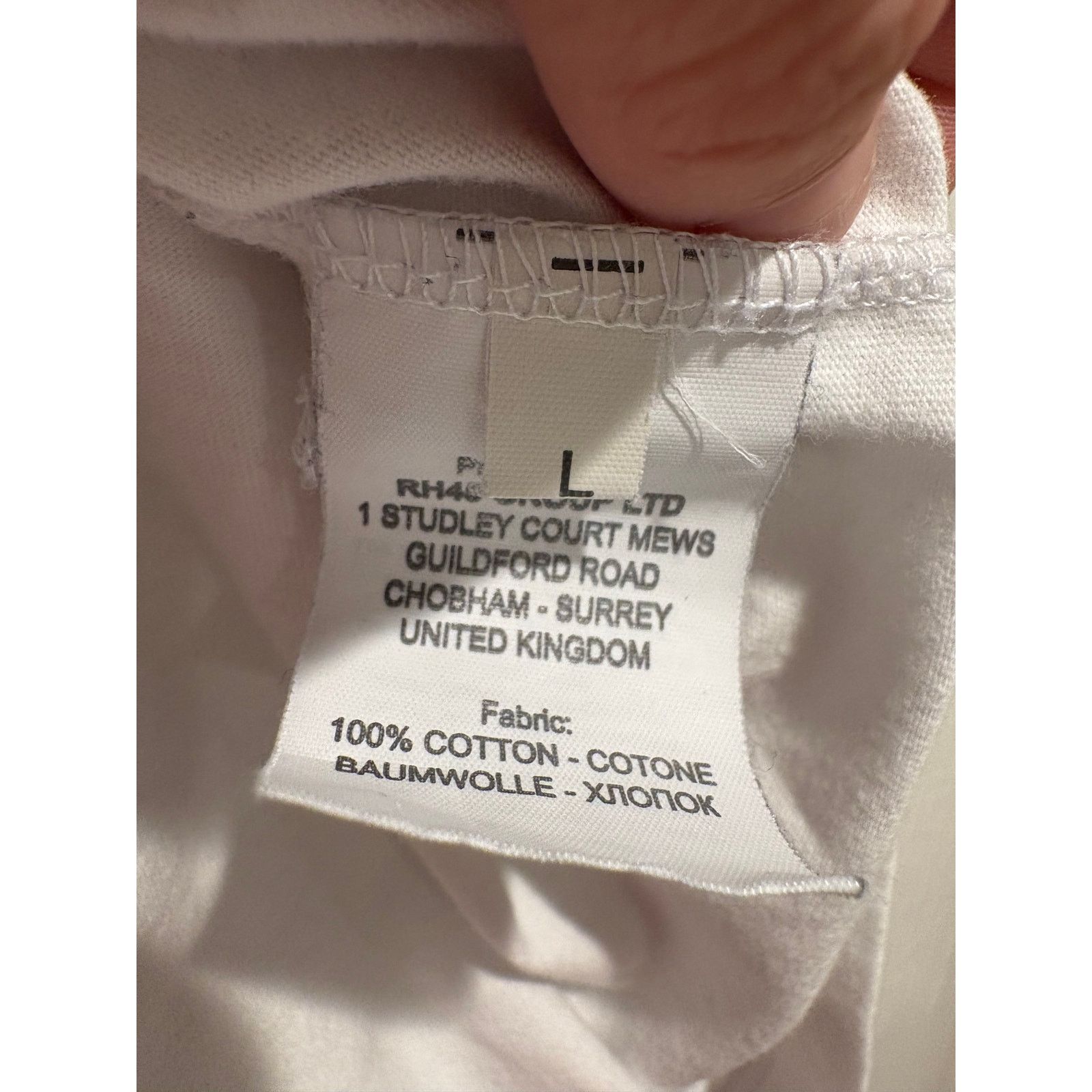 Other UK RH45 London Streetwear Mens White Metallic Graphic Tee L Size US L / EU 52-54 / 3 - 5 Thumbnail