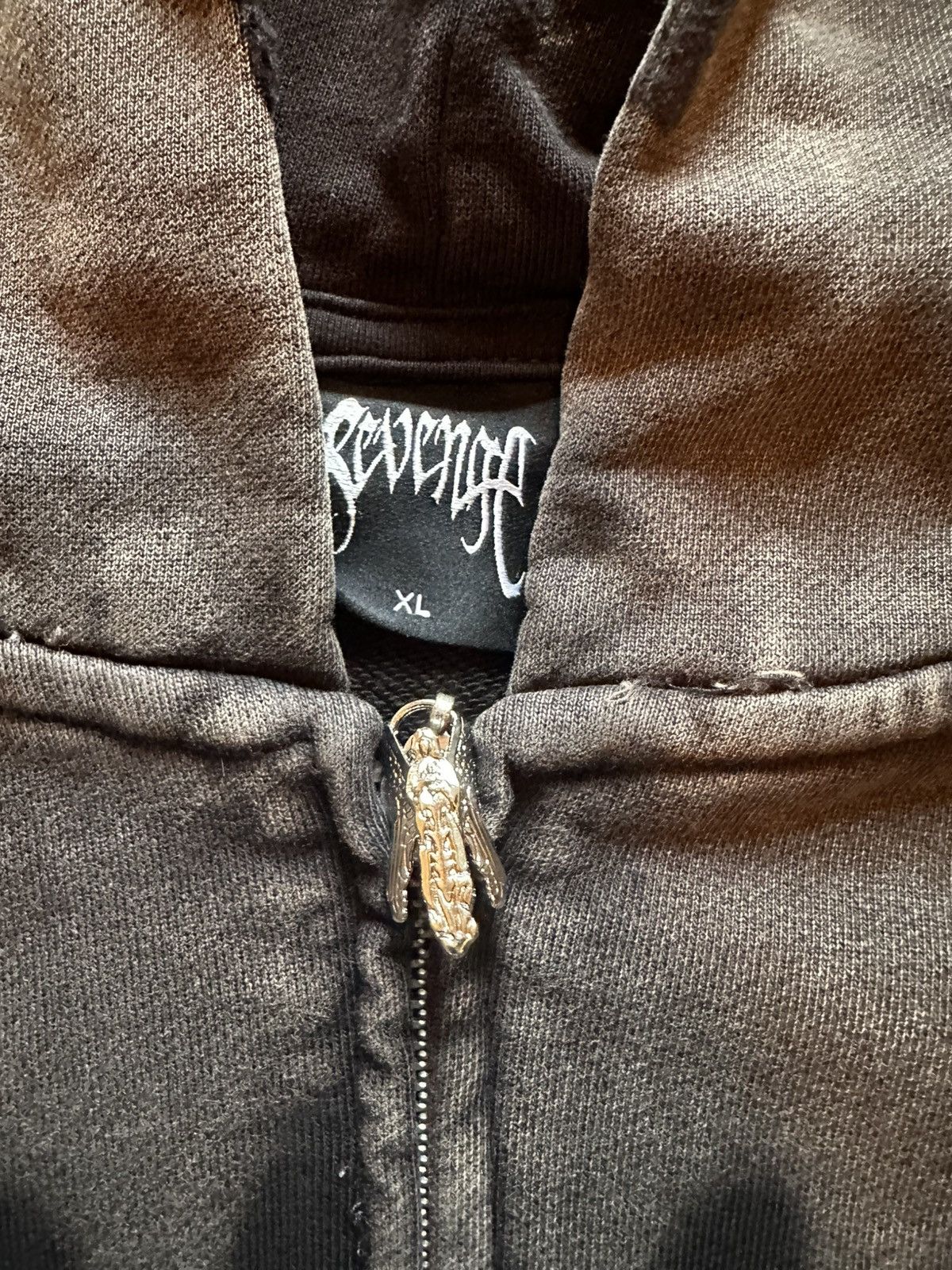 Revenge Revenge Stencil Logo Zip Vintage Washed Black - XL Size US XL / EU 56 / 4 - 7 Thumbnail