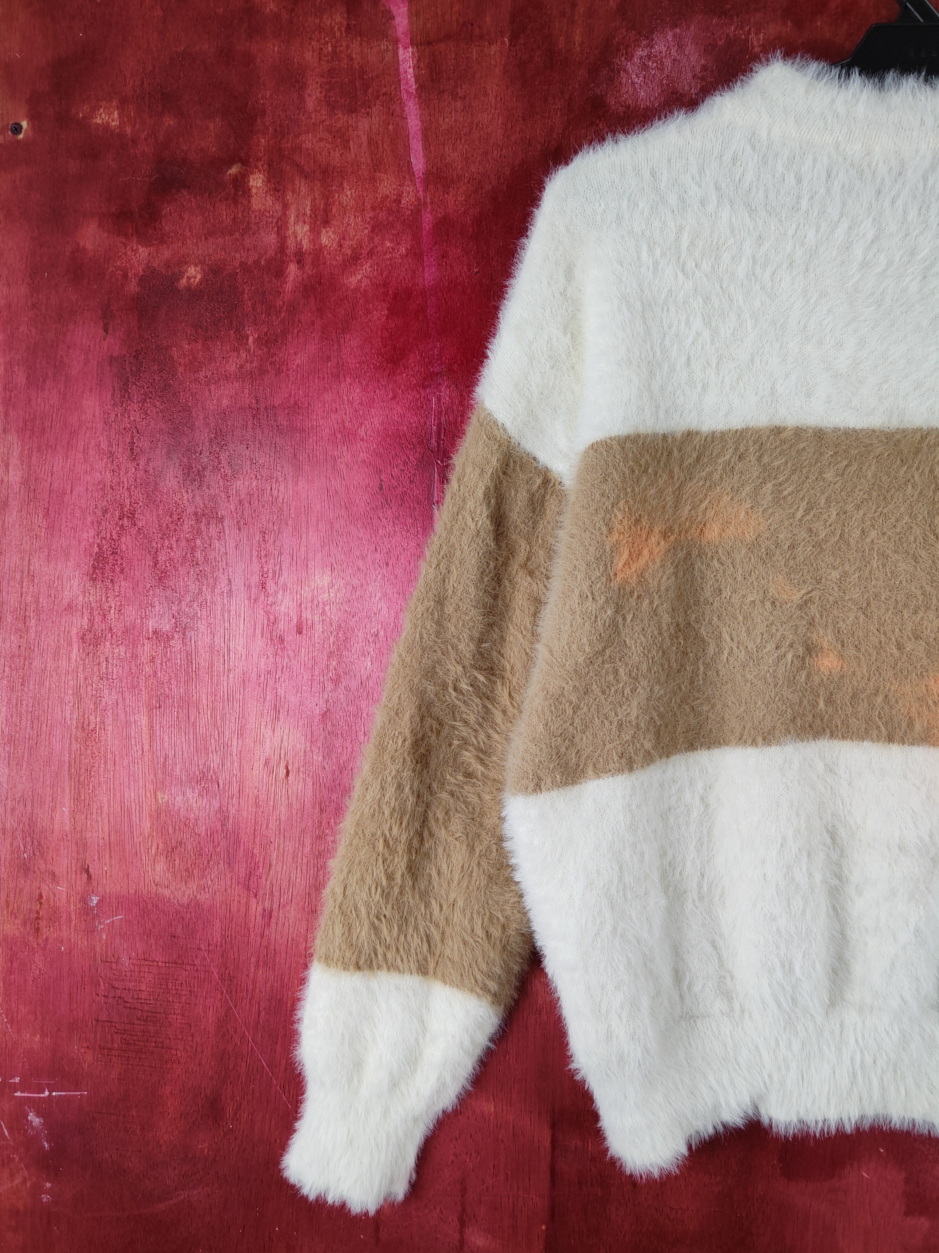 Japanese Brand × Vintage Rope Picnic Brown Shag Shaggy Fur Mohair Knitwear #S2191 Size S / US 4 / IT 40 - 8 Thumbnail